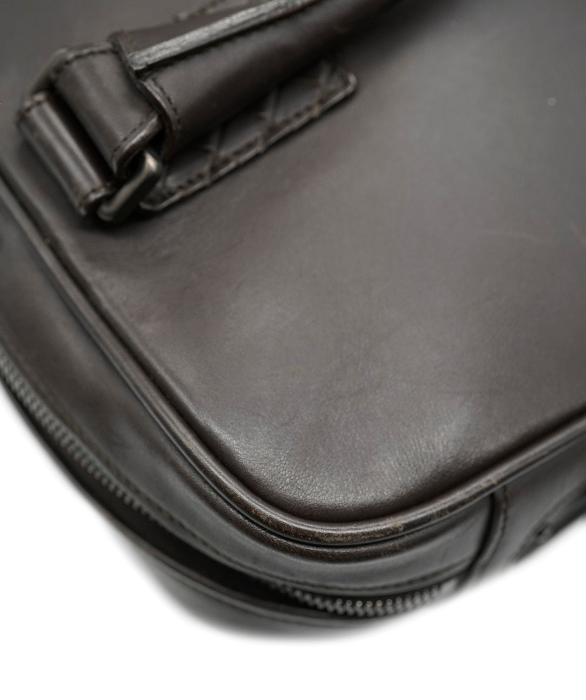 Bottega Veneta Bottega Veneta Intrecciato Trim Leather Briefcase - APC0006