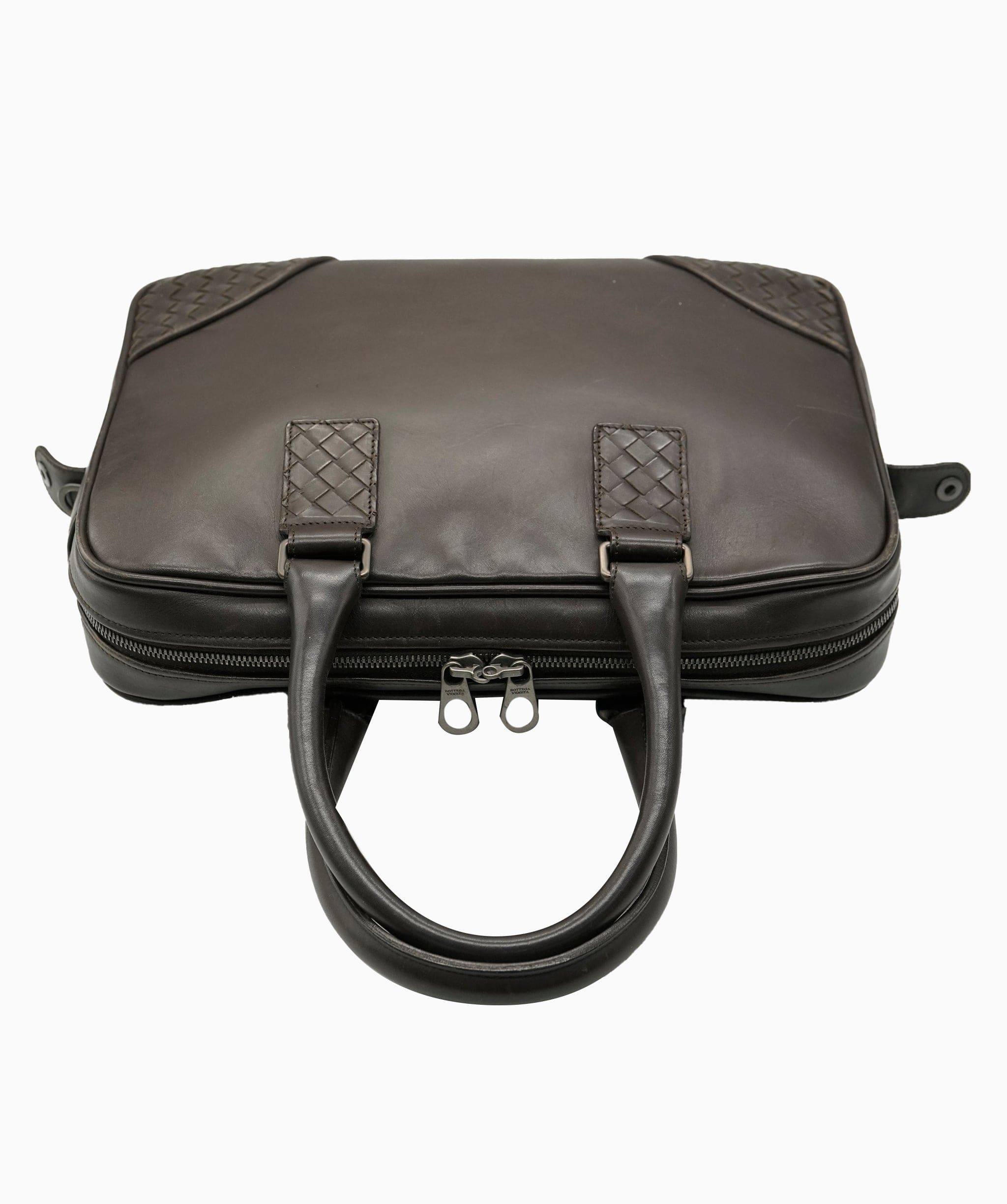 Bottega Veneta Bottega Veneta Intrecciato Trim Leather Briefcase - APC0006