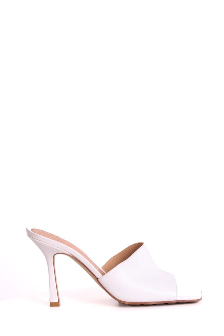 Bottega Veneta Bottega Veneta Stretch Leather Mule Heels White 37