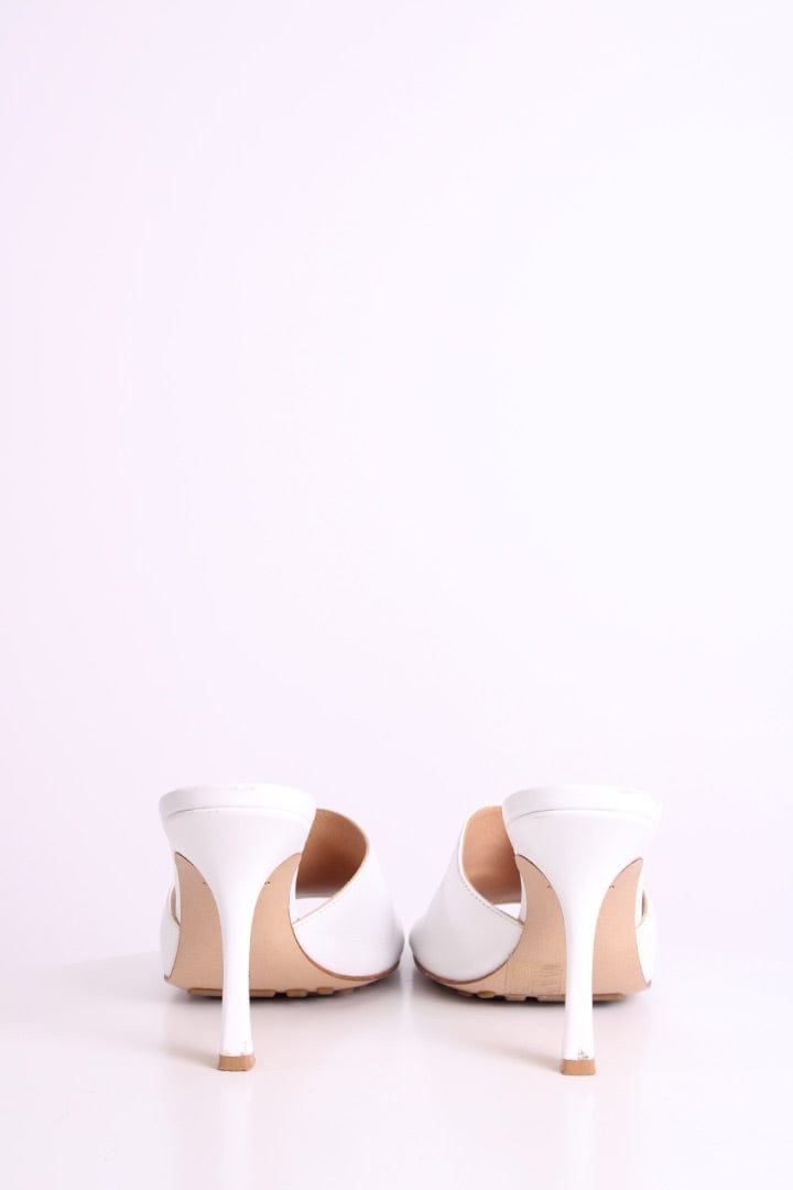 Bottega Veneta Bottega Veneta Stretch Leather Mule Heels White 37