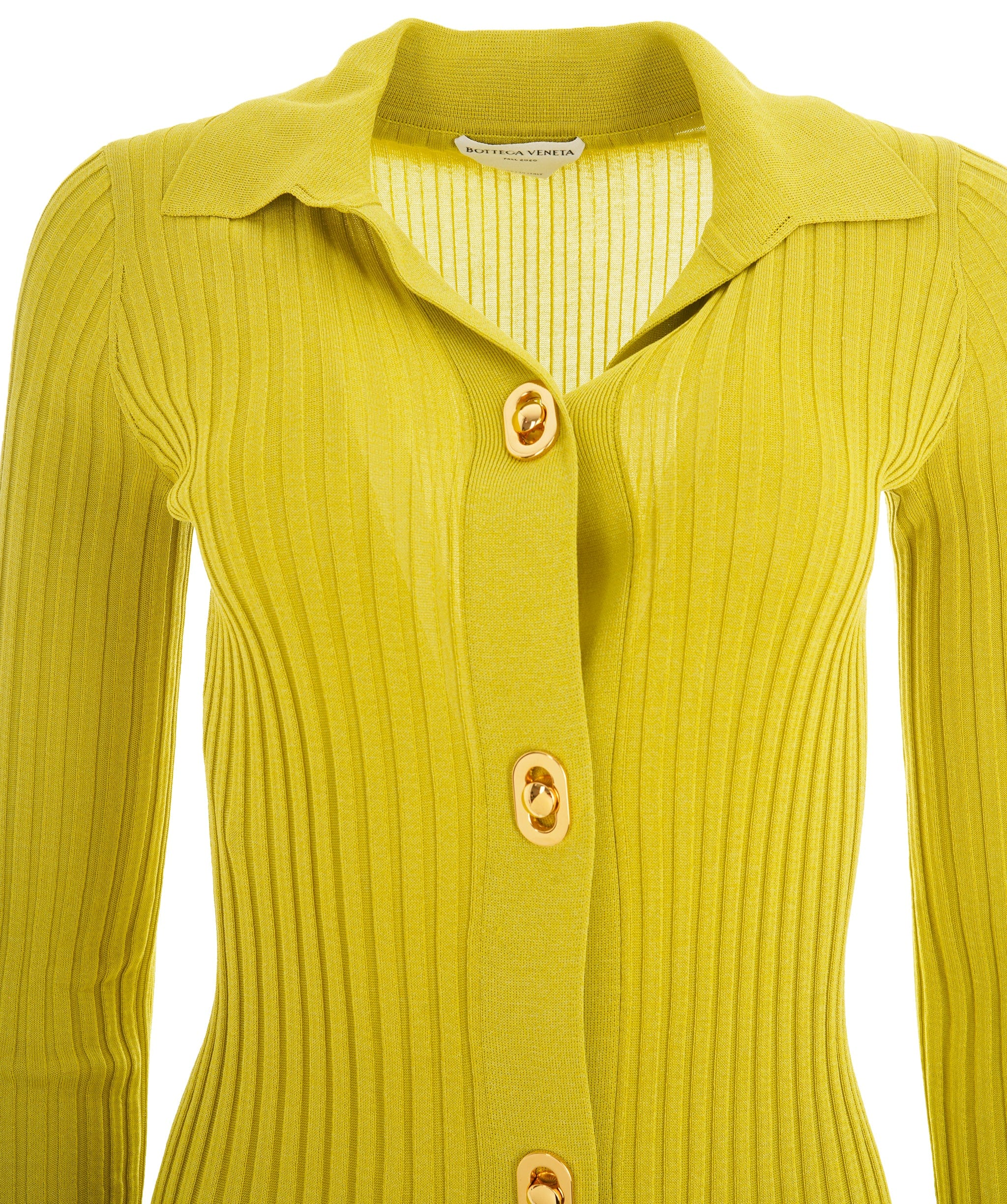 Bottega Veneta Bottega Veneta Lime Ribbed Knit Dress ALC2467