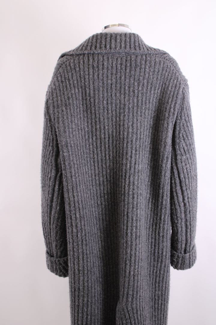 Bottega Venetta Bottega Venetta Long Knitted Coat Grey