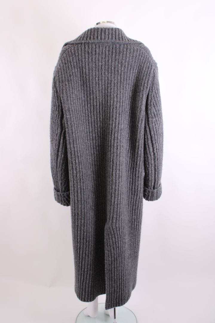 Bottega Venetta Bottega Venetta Long Knitted Coat Grey