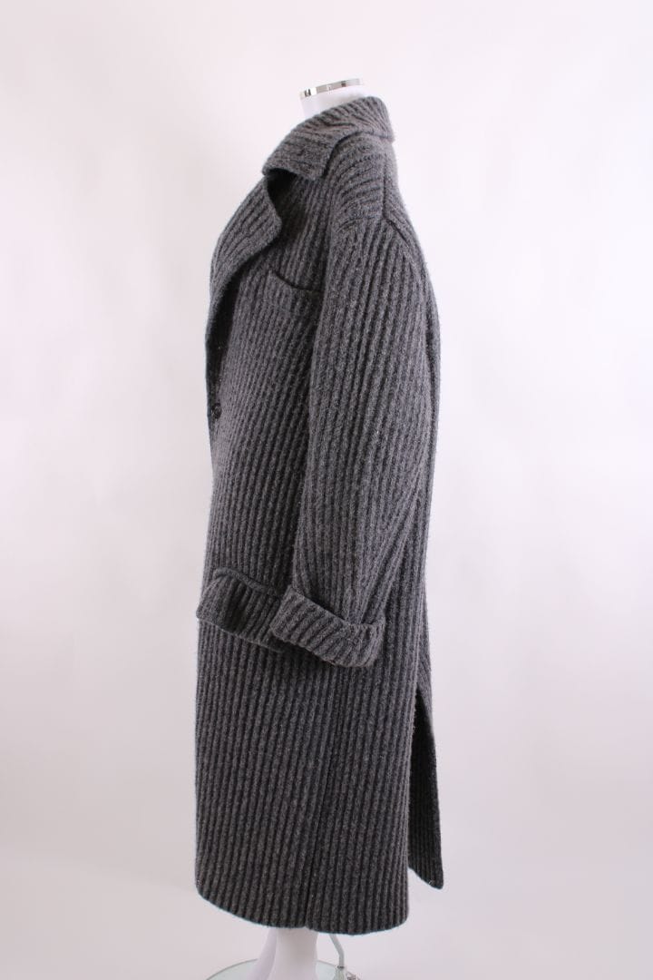 Bottega Venetta Bottega Venetta Long Knitted Coat Grey