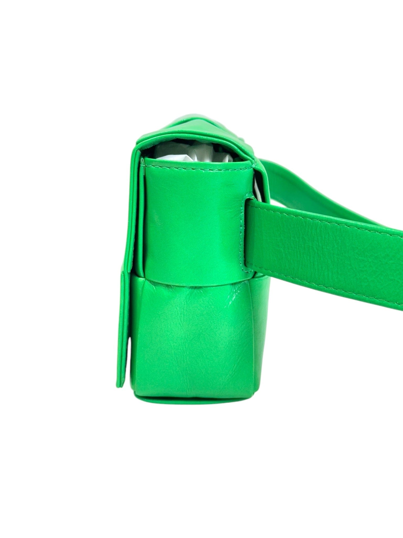 Bottega Venetta Bottega Veneta Cassette Mini Green Belt Bag