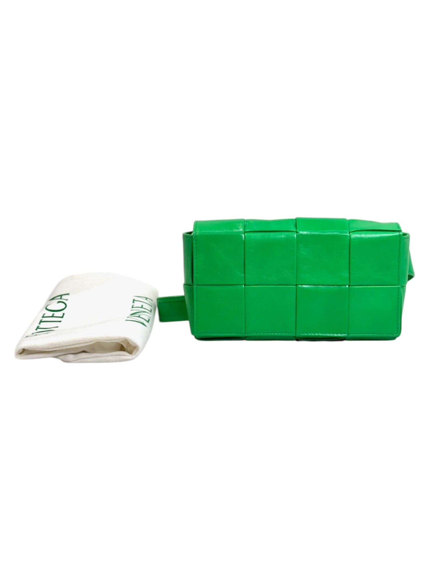Bottega Venetta Bottega Veneta Cassette Mini Green Belt Bag