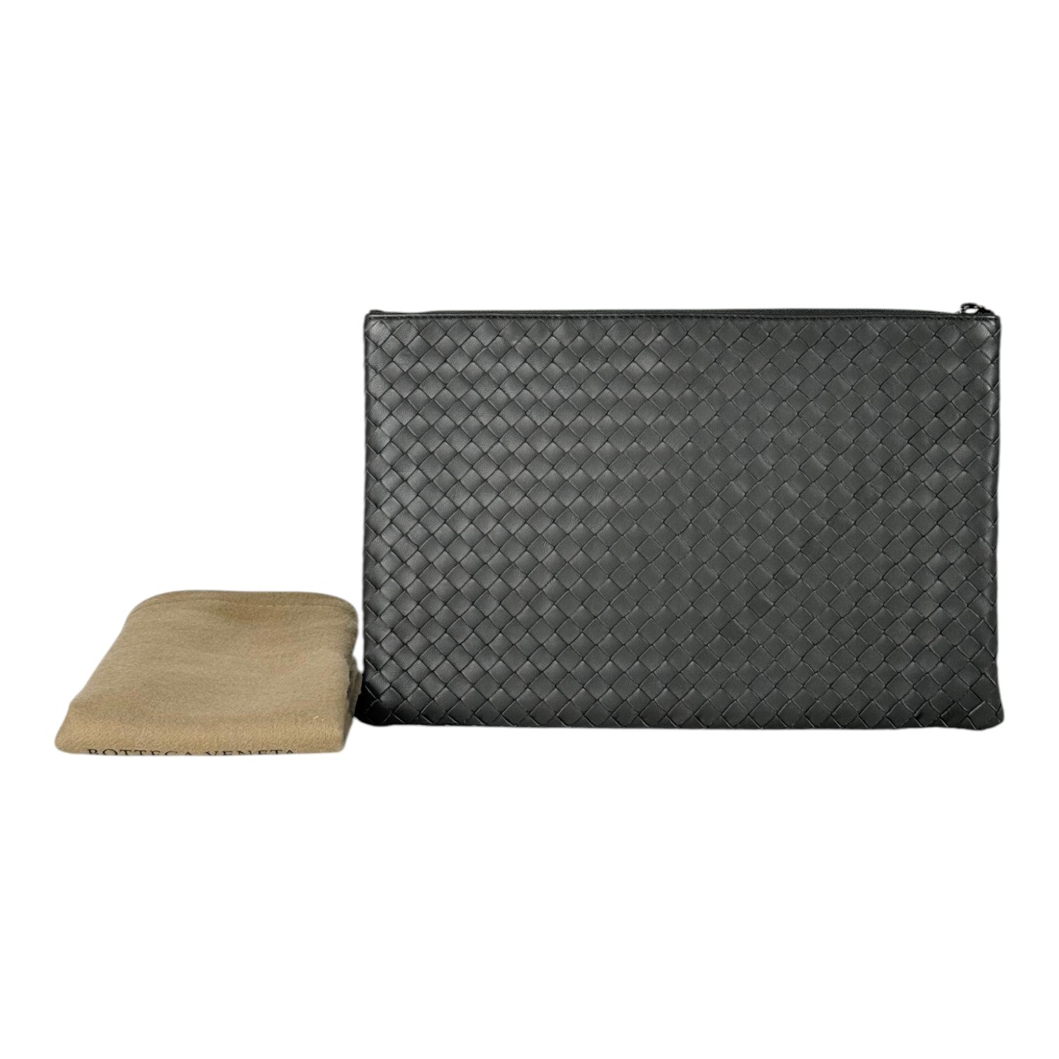 Bottega Venetta Bottega Veneta Grey Leather Clutch