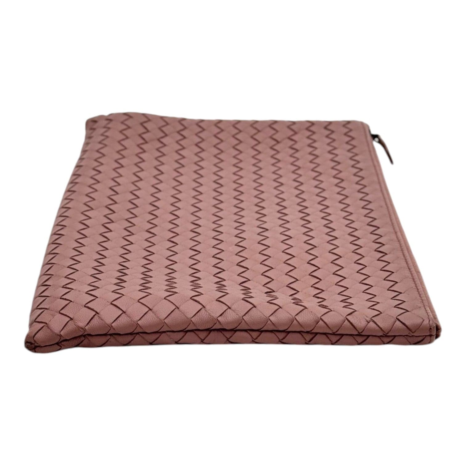 Bottega Venetta Bottega Veneta Intrecciato Clutch in Dusty Rose Lambskin