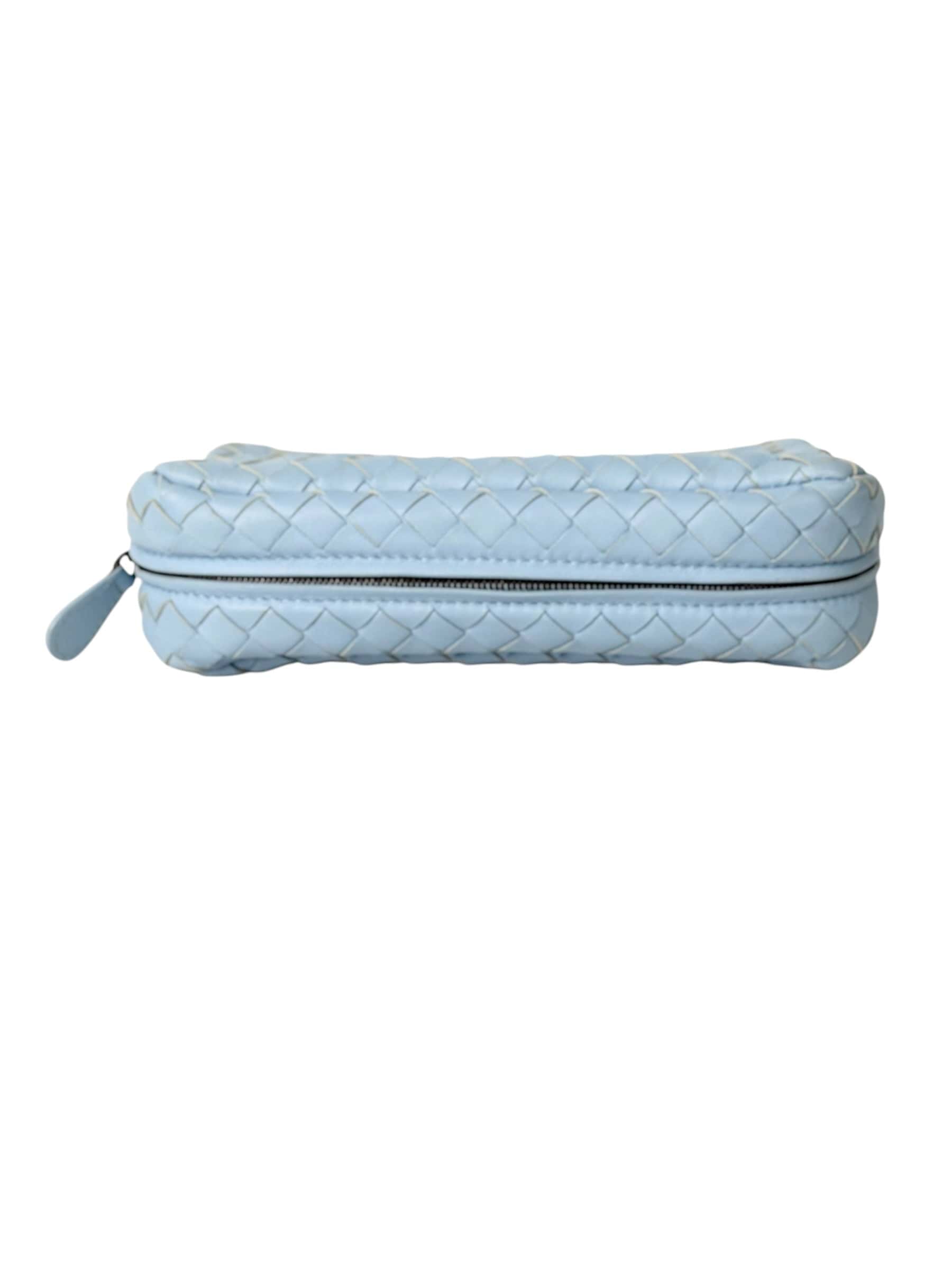 Bottega Venetta Bottega Veneta Light Blue Intrecciato Crossbody Bag
