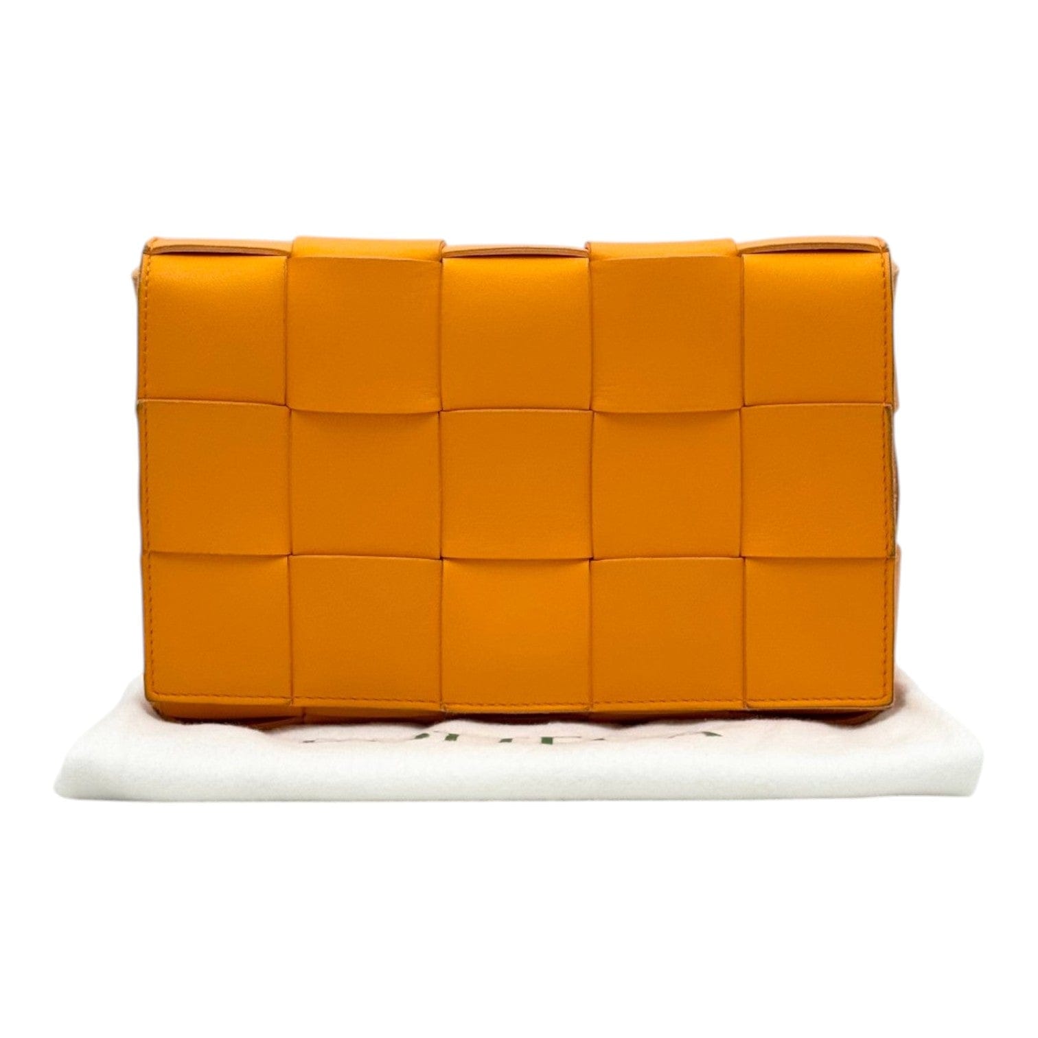Bottega Venetta Bottega Veneta Orange Intrecciato Cassette Bag