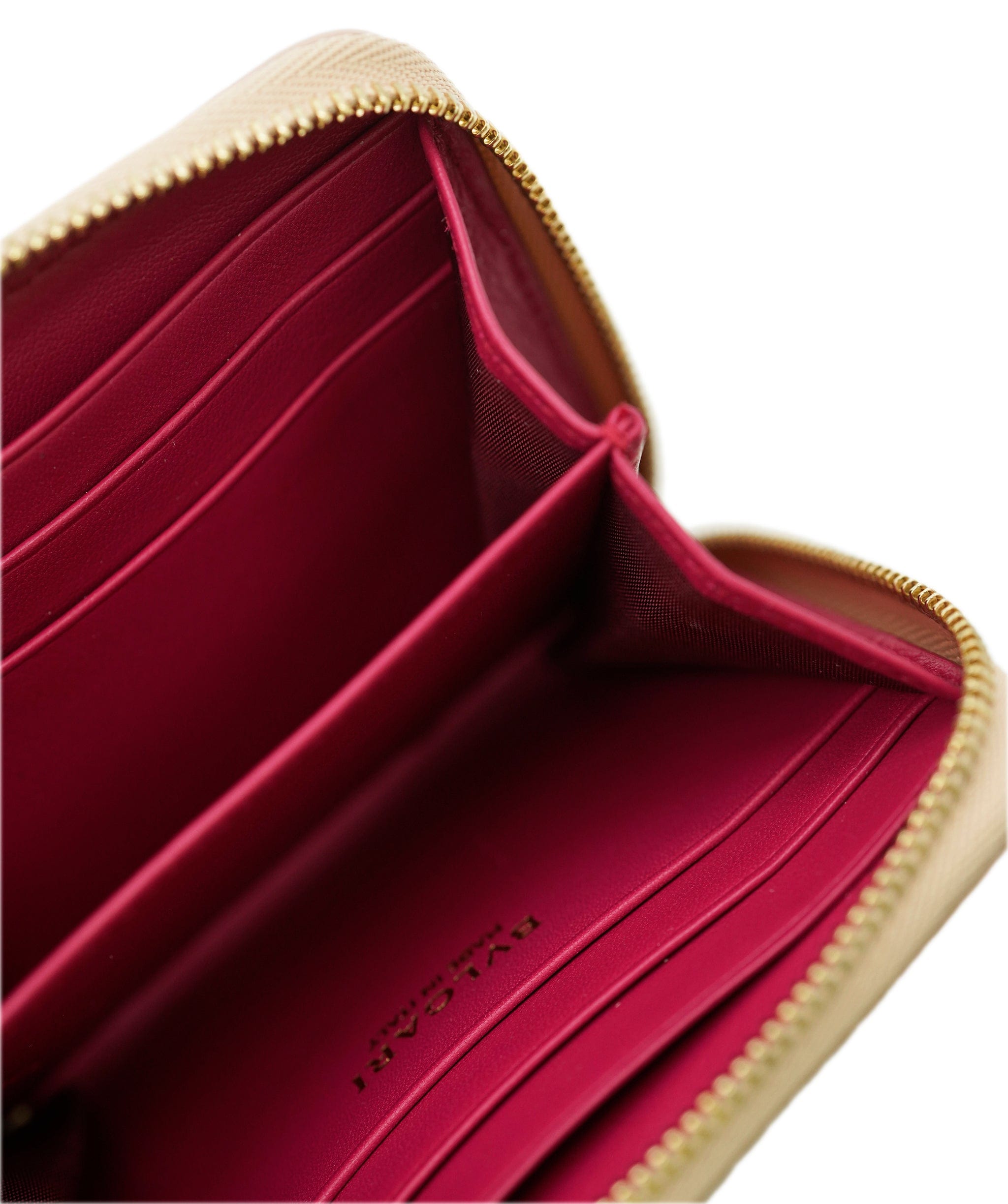 Bulgari Bvlgari Light Pink Zip Compact Wallet ALC1627