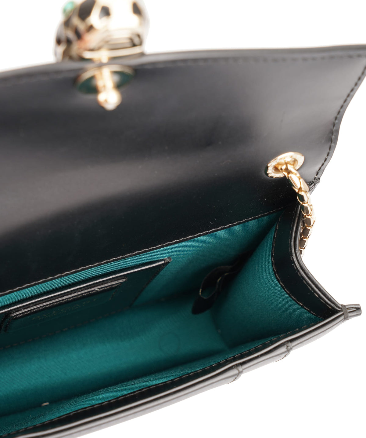 Bulgari Bvlgari Black Smooth Calfskin Serpenti Forever Shoulder Bag ASC7359
