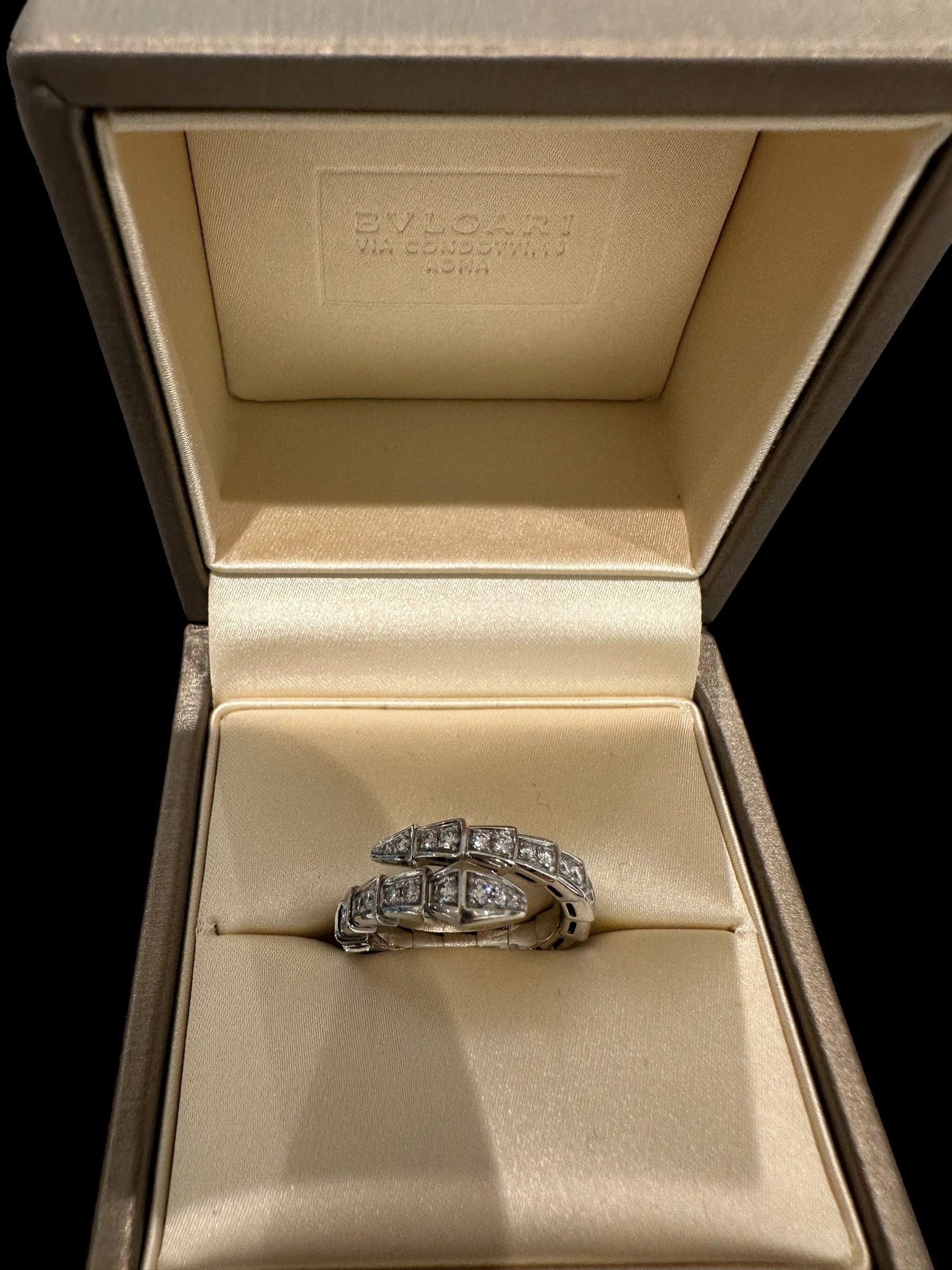 Bulgari Bulgari Sepenti Viper Ring with Full Diamonds #M