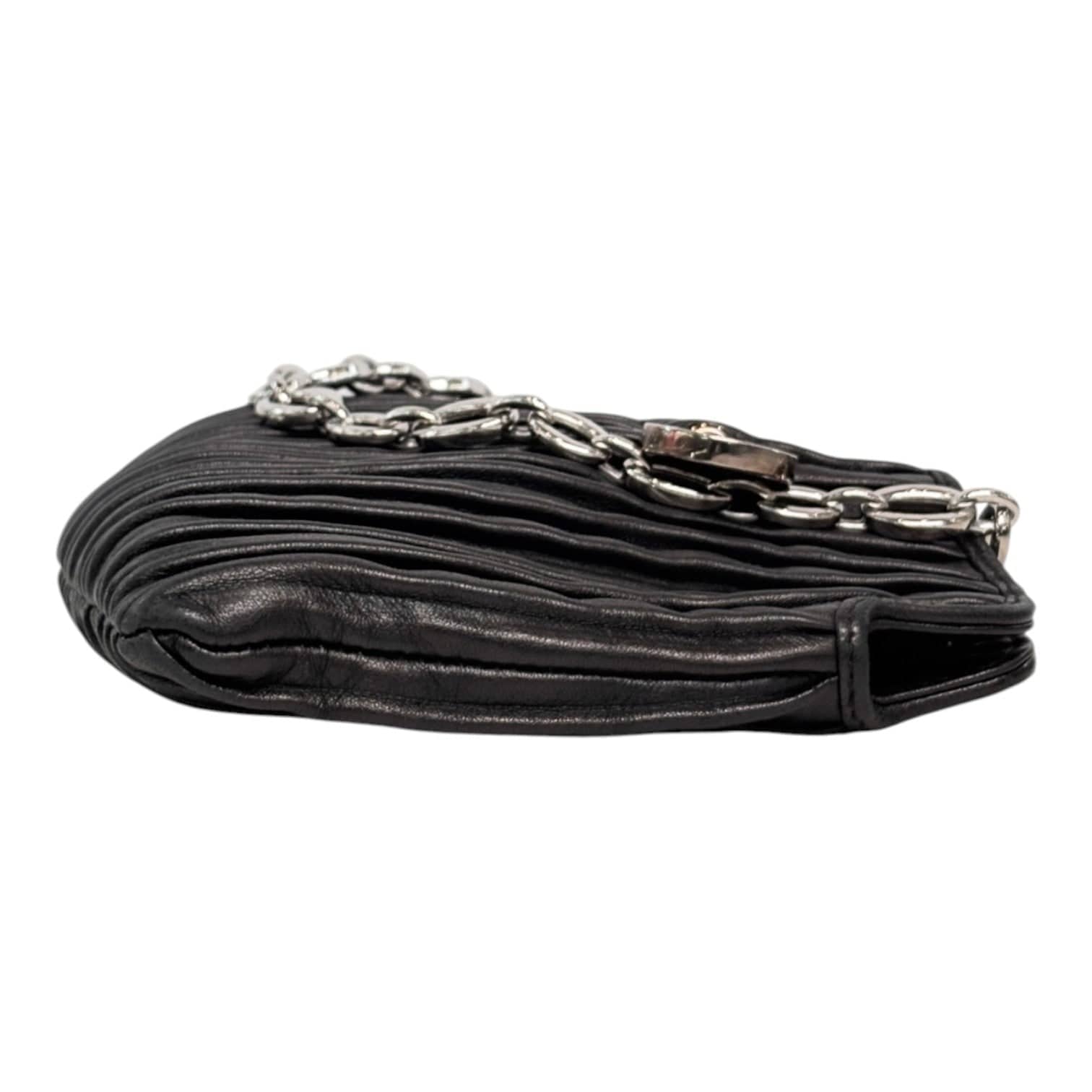 Bulgari Bvlgari Black Leather Chain Bag