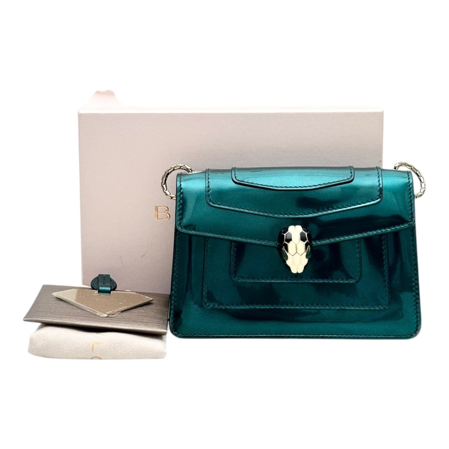 Bulgari Bvlgari Green Mini Serpenti Chain Bag