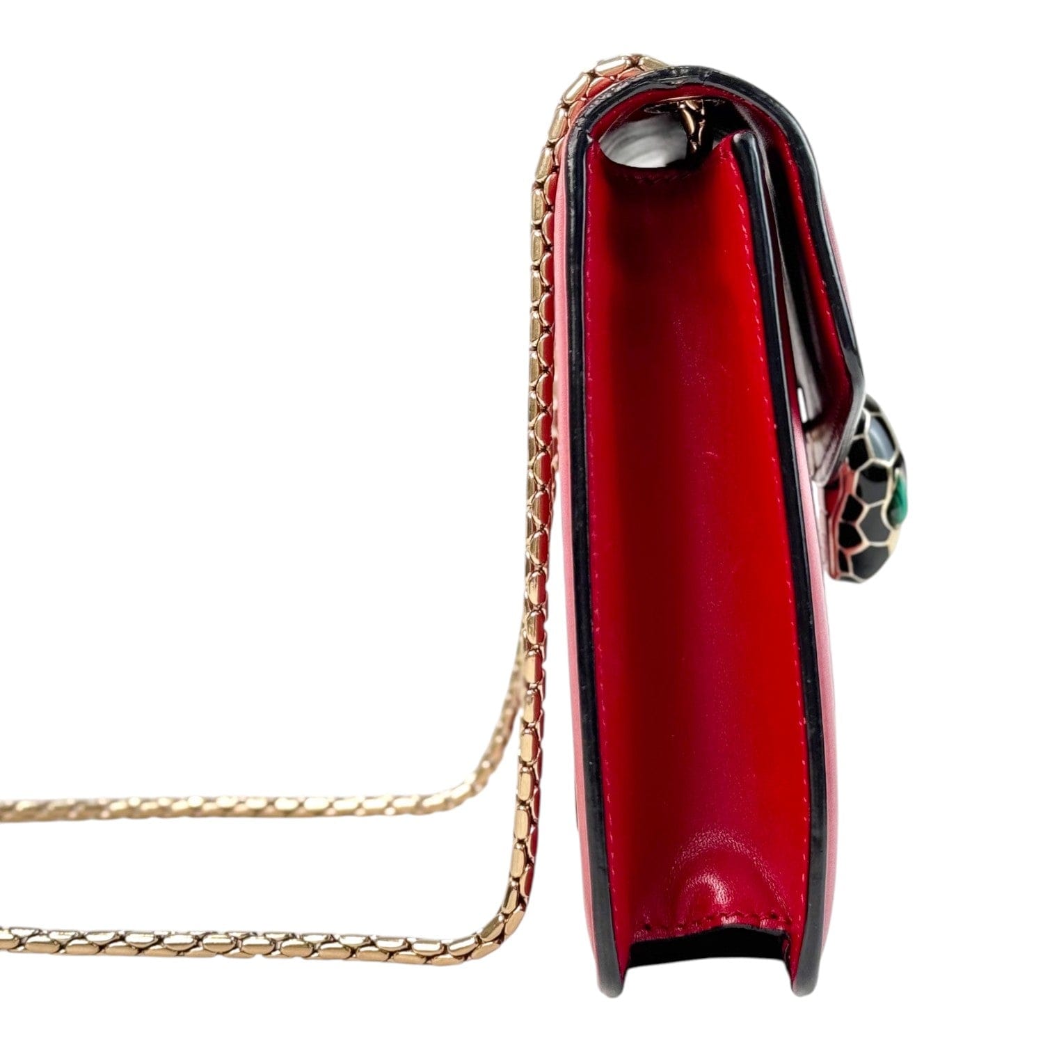 Bulgari Bvlgari Red Mini Serpenti Chain Bag