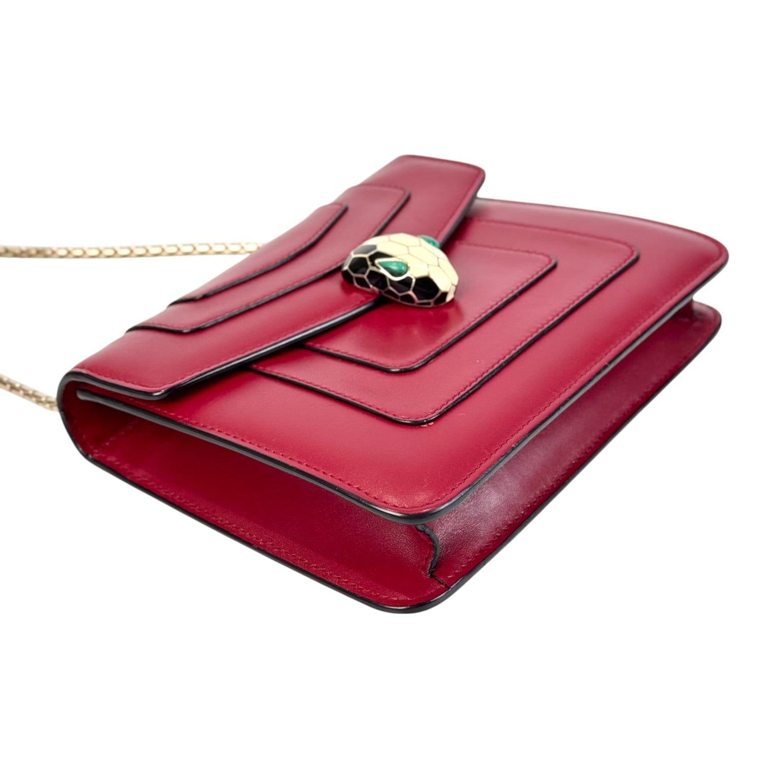 Bulgari Bvlgari Red Mini Serpenti Chain Bag