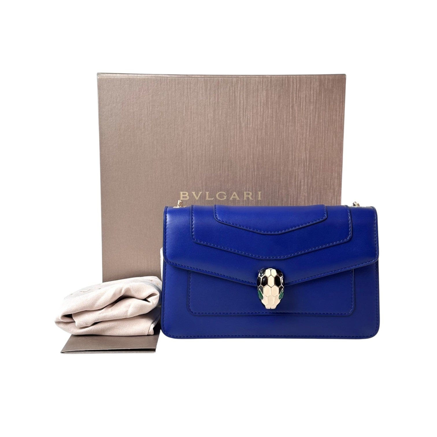 Bulgari Bvlgari Serpenti Bag Cross Body Small Blue Calfskin