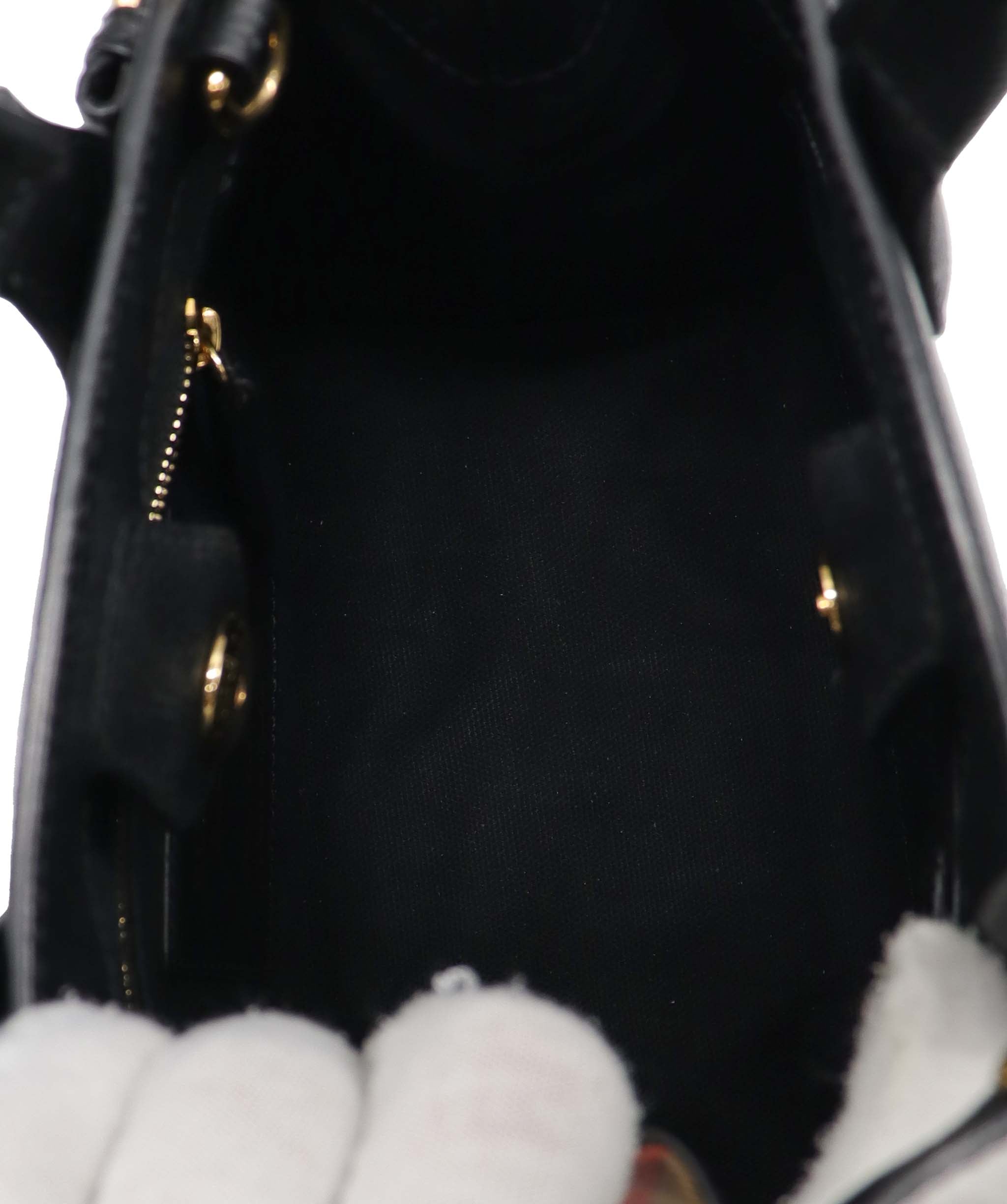 Burberry Burberry Black Leather Tote Bag GHW AGC3022