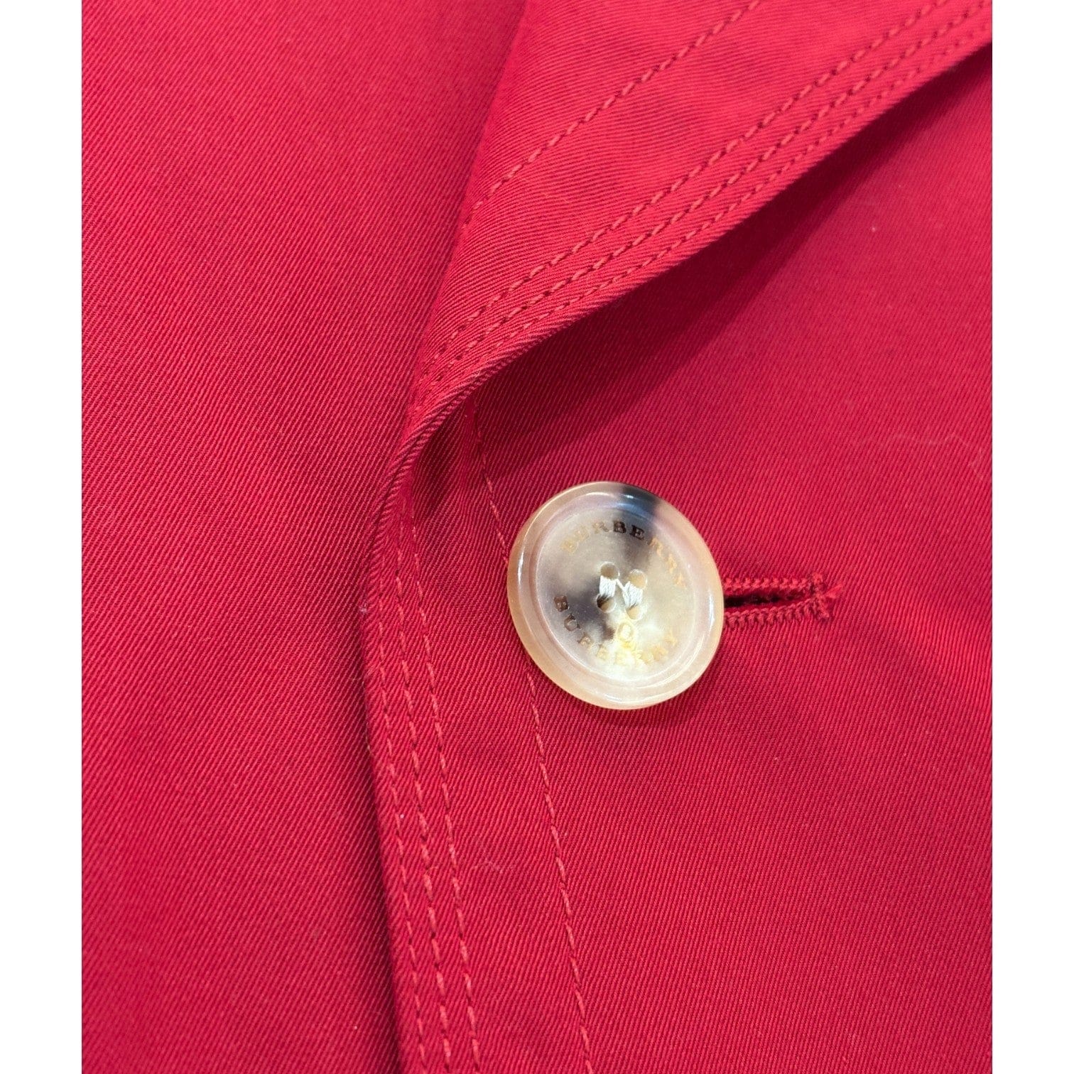 Burberry Burberry Red Long Cotton Trench Coat UK10