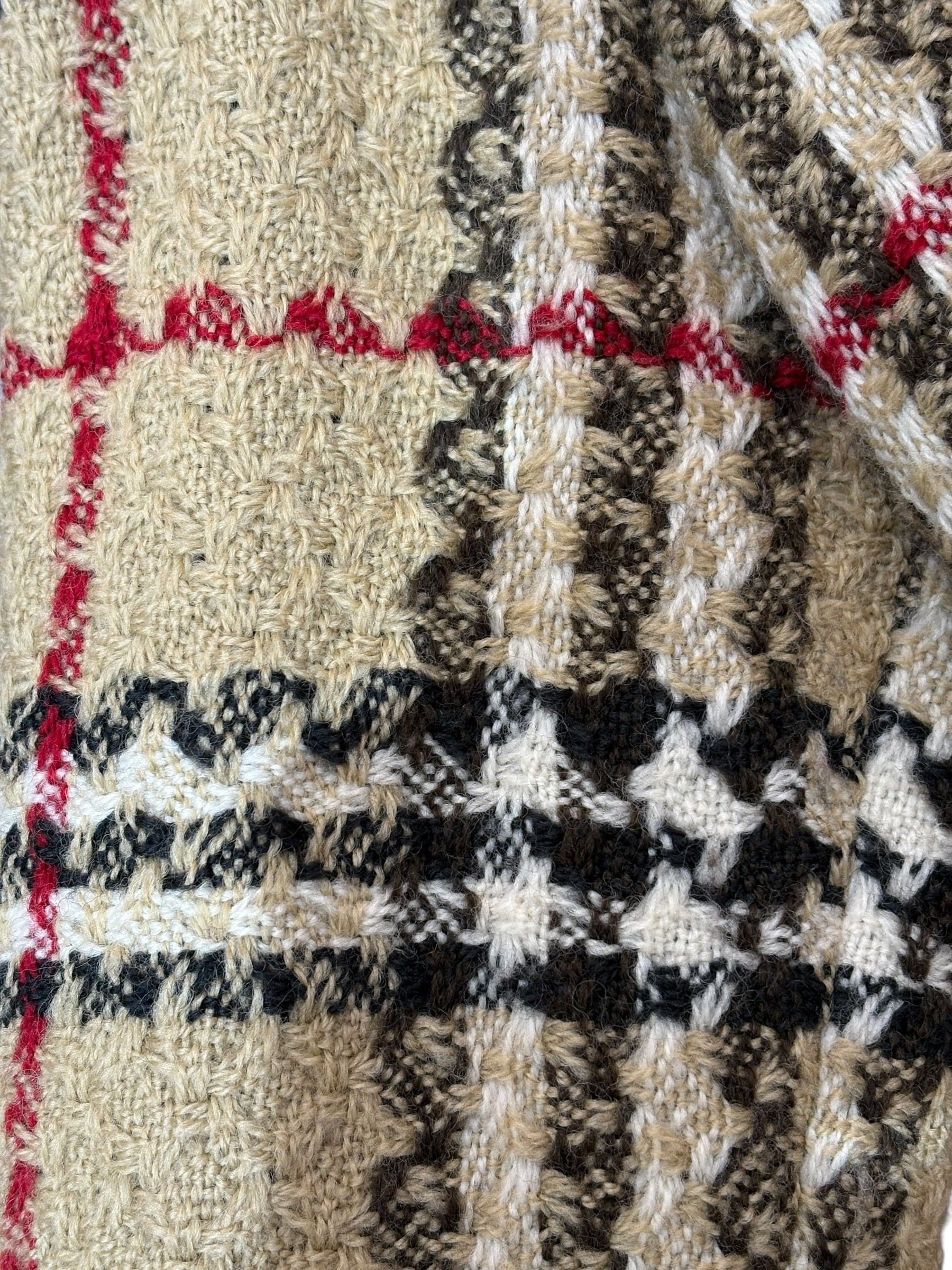 Burberry Burberry Trench Coat Check Tweed Wool Size 10#