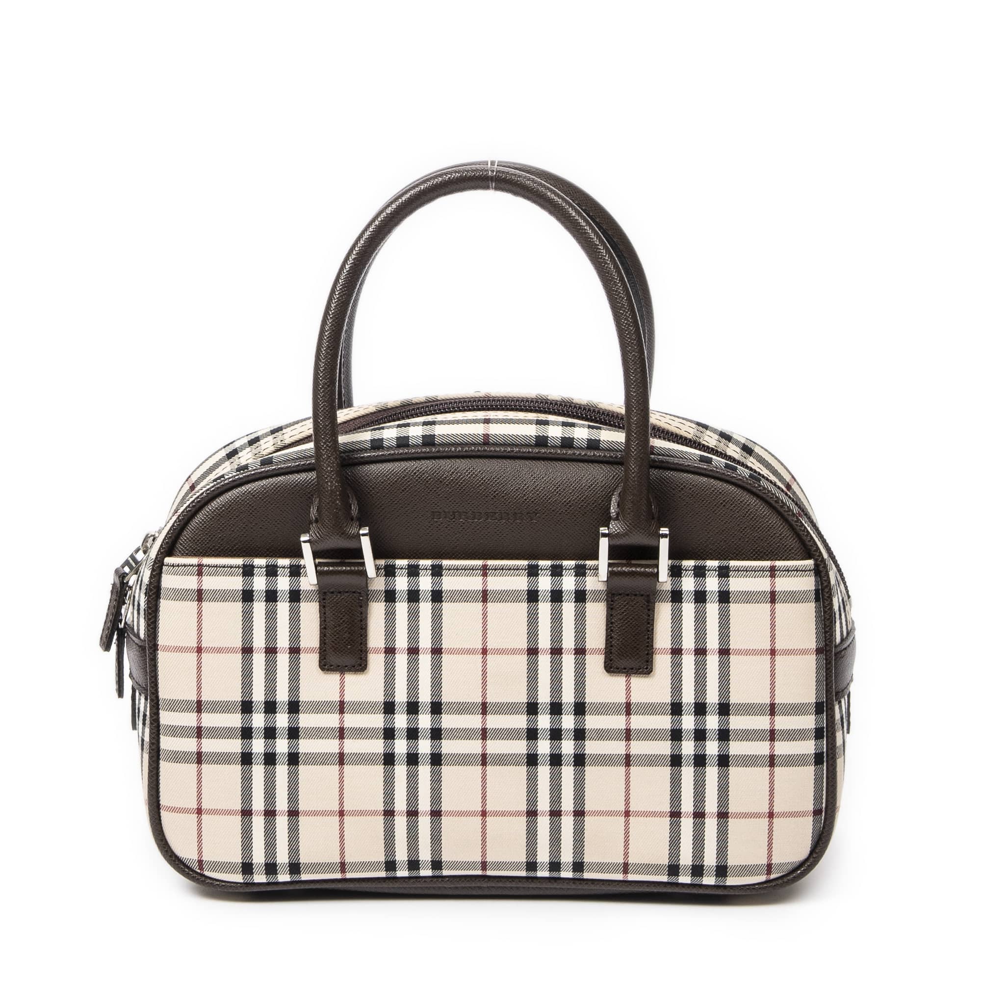 Burberry Burberry Beige/Brown Canvas Small Boston AAY8979