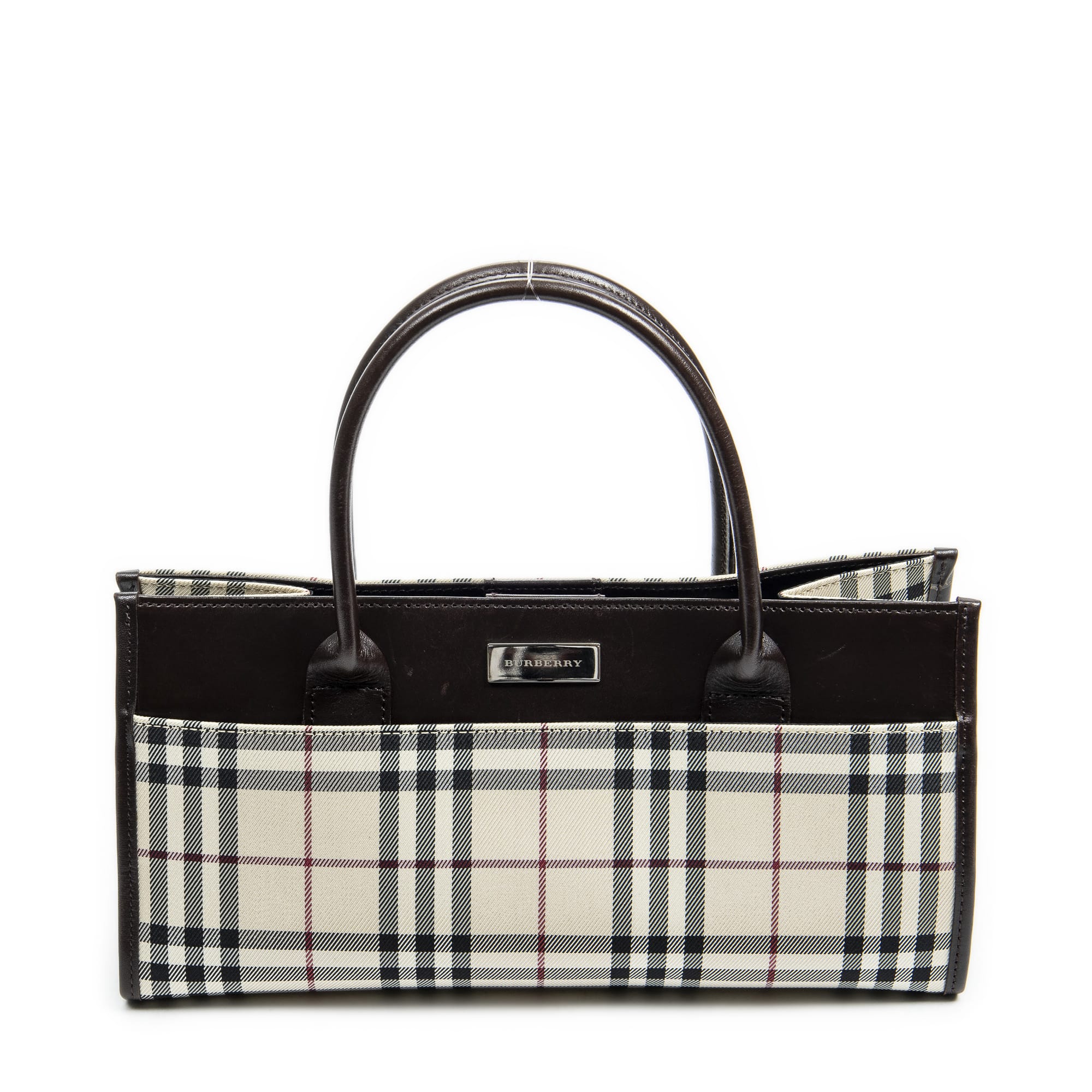 Burberry Burberry Beige/Dark Brown Canvas Rectangular Tote AAY4609