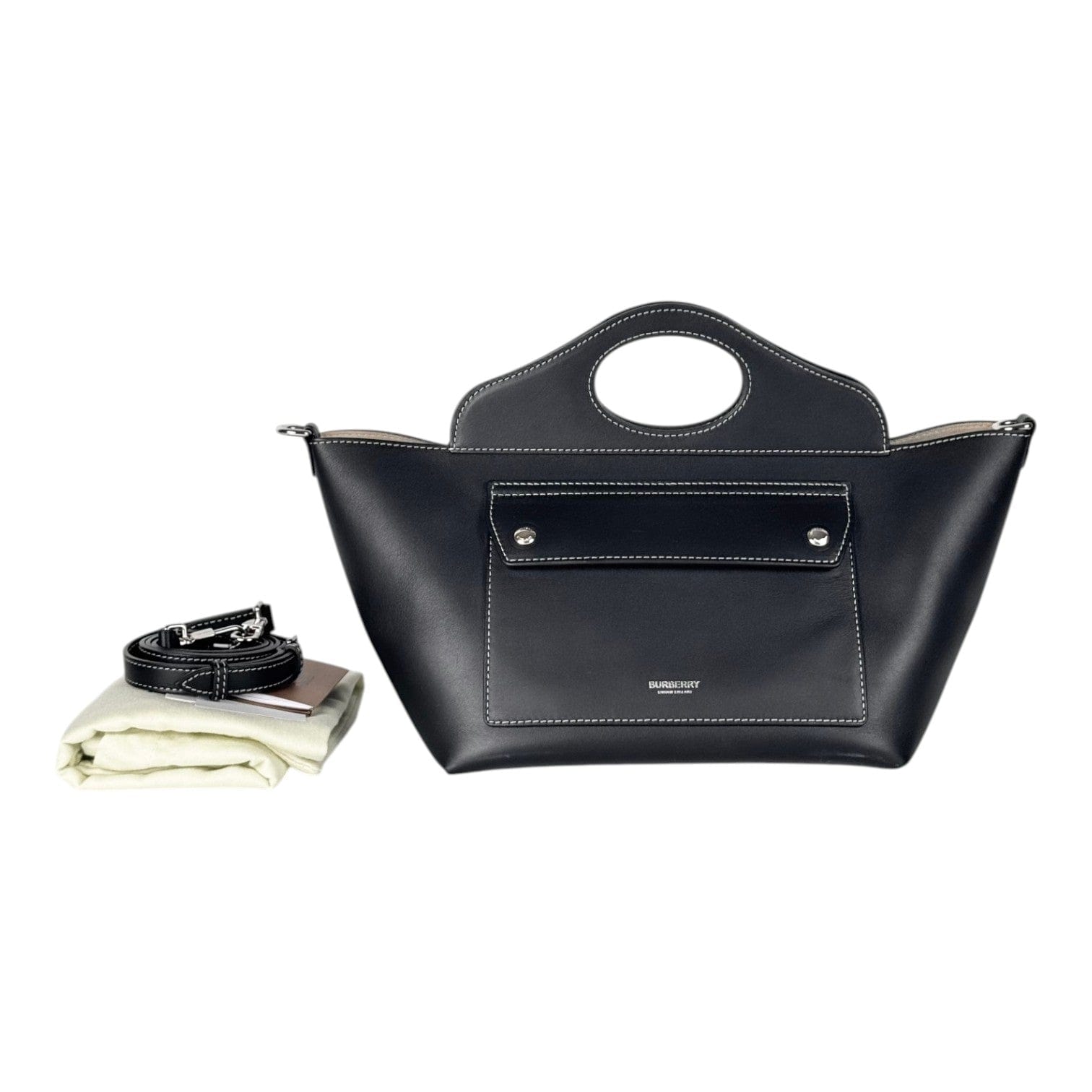 Burberry Burberry Small Black Soft Calfskin Pocket Bag