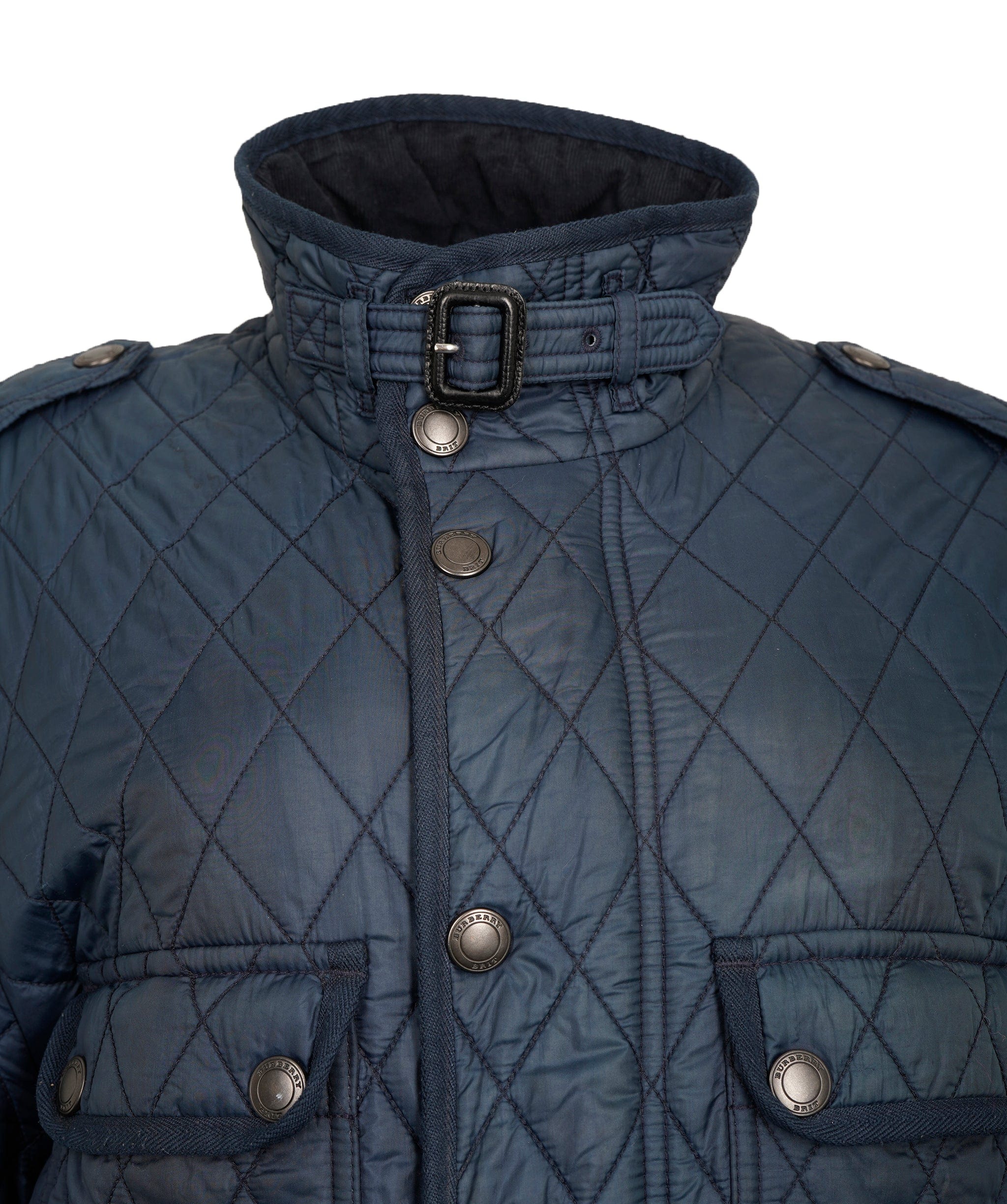 Burberry Vintage Burberry Brit Navy Quilted Padded Jacket ALC2014