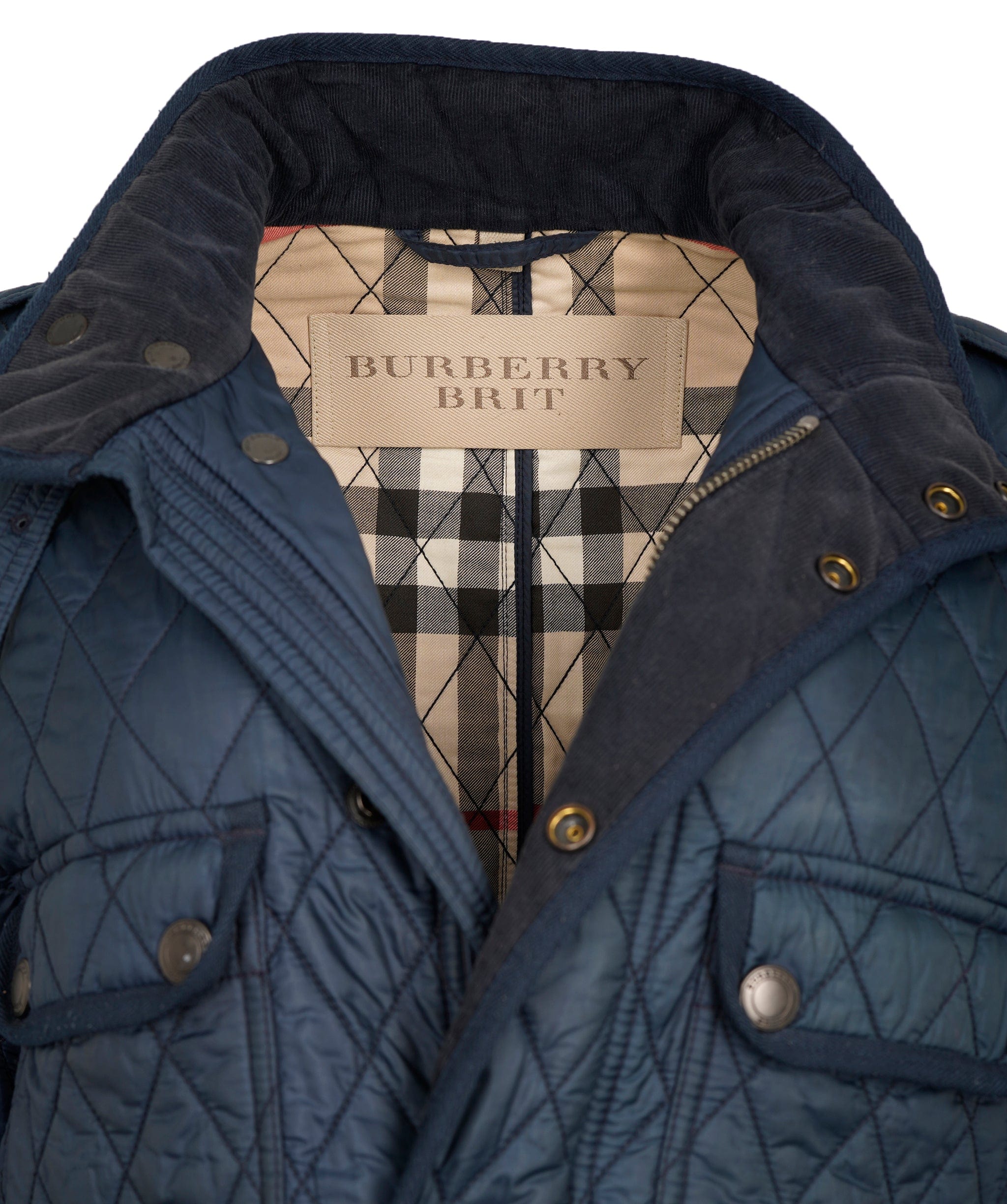 Burberry Vintage Burberry Brit Navy Quilted Padded Jacket ALC2014