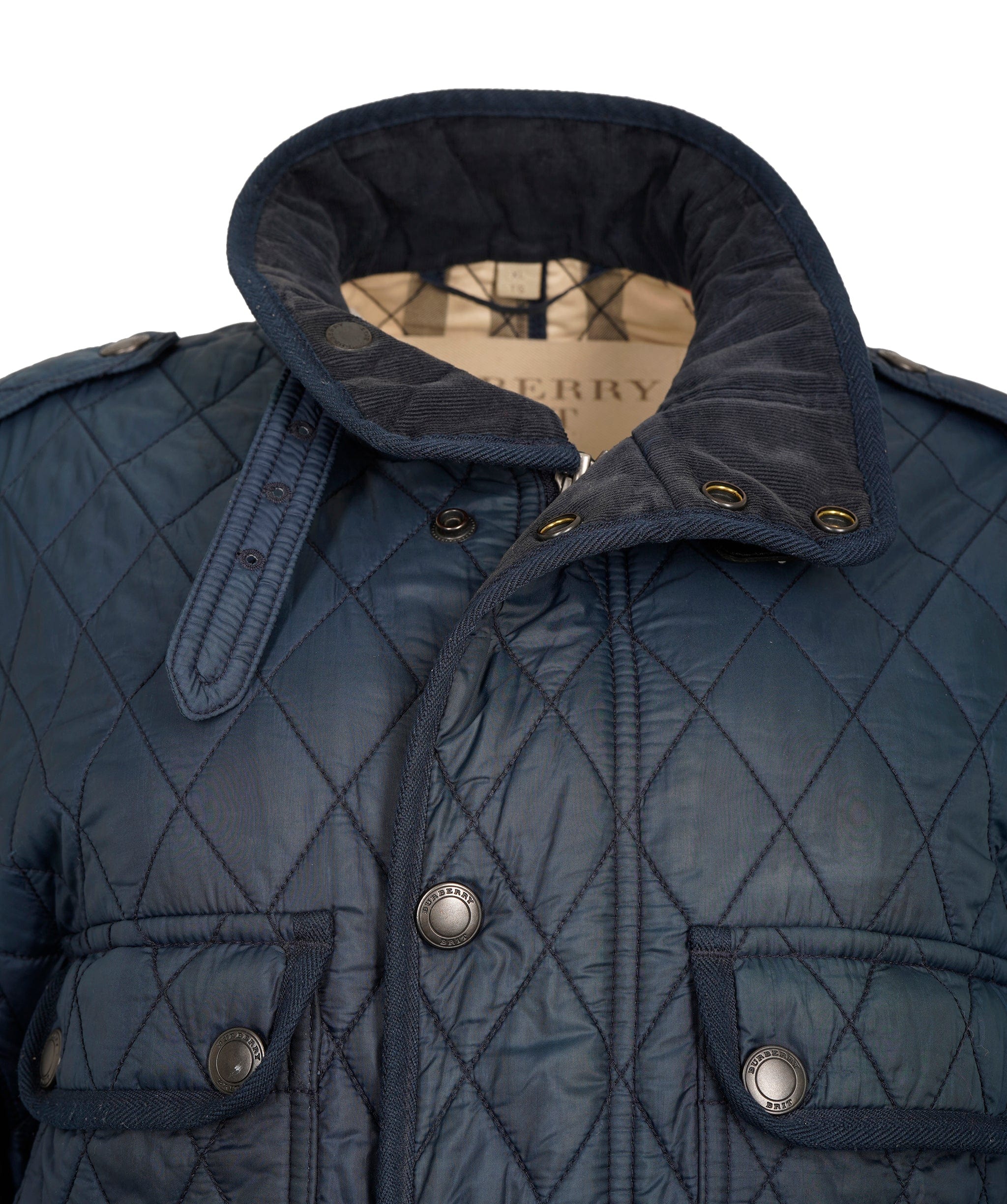 Burberry Vintage Burberry Brit Navy Quilted Padded Jacket ALC2014