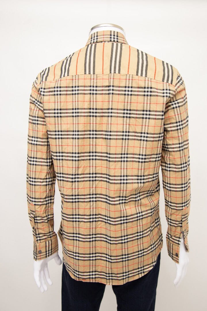 Burberry Burberry L/S Check Shirt Beige M