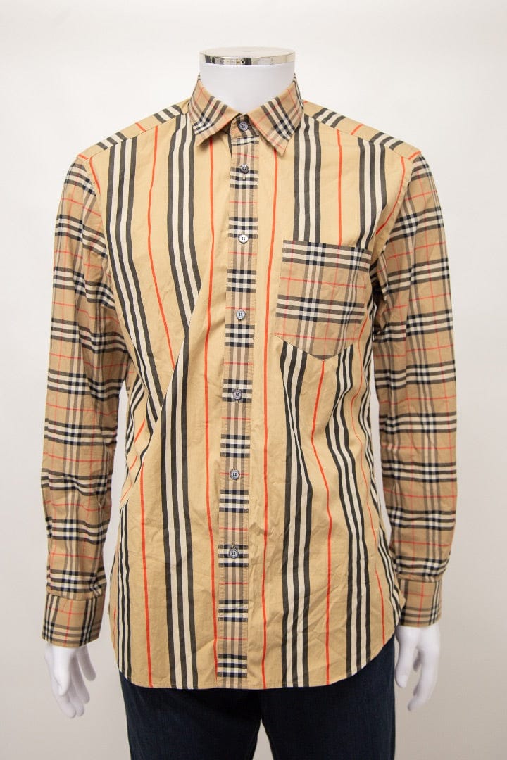 Burberry Burberry L/S Check Shirt Beige M