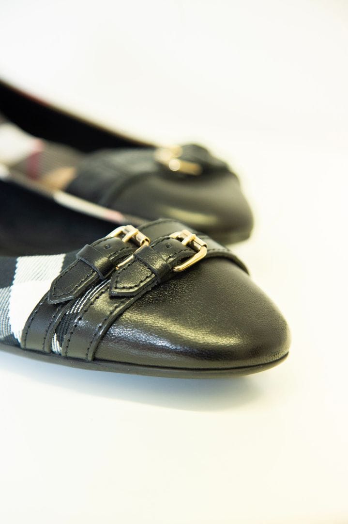 Burberry Burberry Check Ballet Flat Shoes Beige/ Black 41