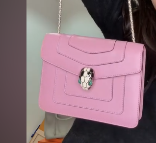 Bvlgari Authentic Pink Serpenti Bag - Excellent Condition 2-3 minor scratches/stains on inner flap ALC3571