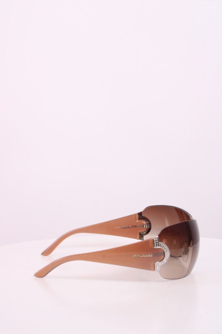 Bvlgari Bvlgari Crystal Detail Sunglasses Brown