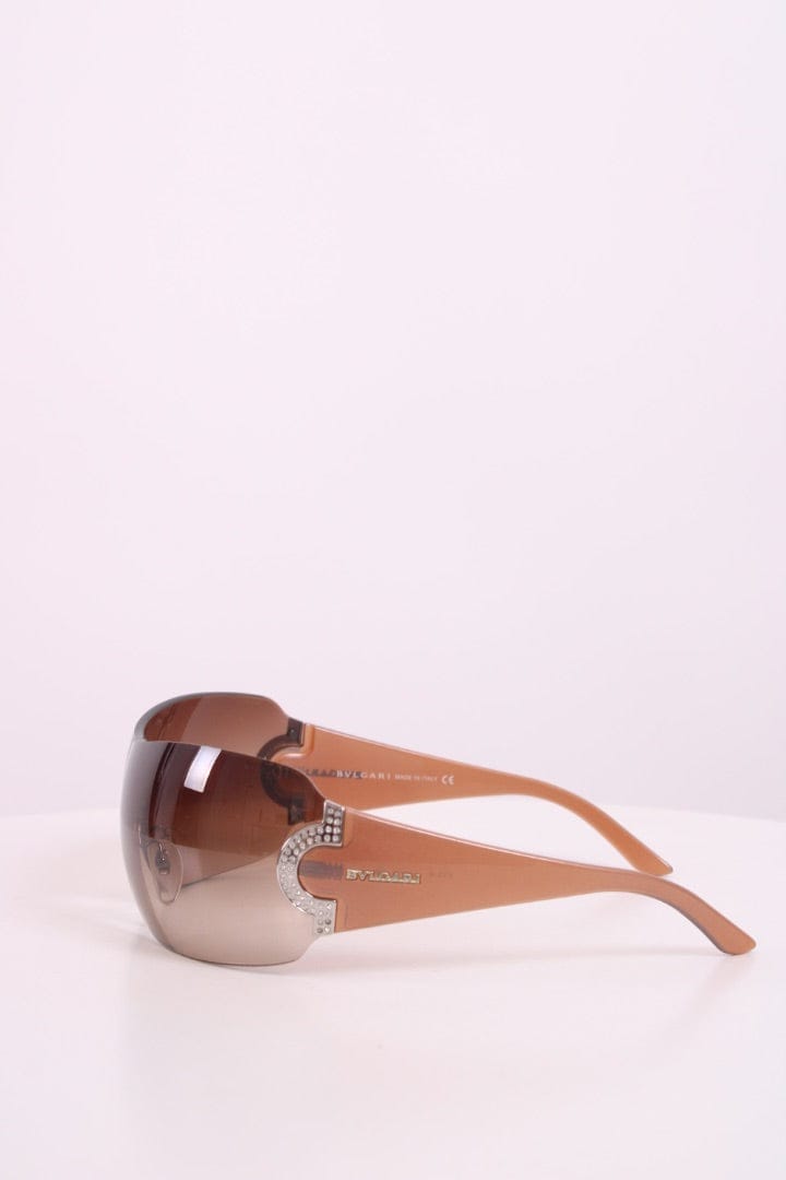 Bvlgari Bvlgari Crystal Detail Sunglasses Brown