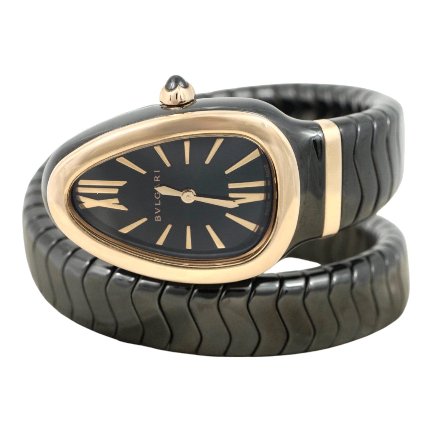 Bvlgari Bvlgari Serpenti Spiga Watch Black Ceramic 18K