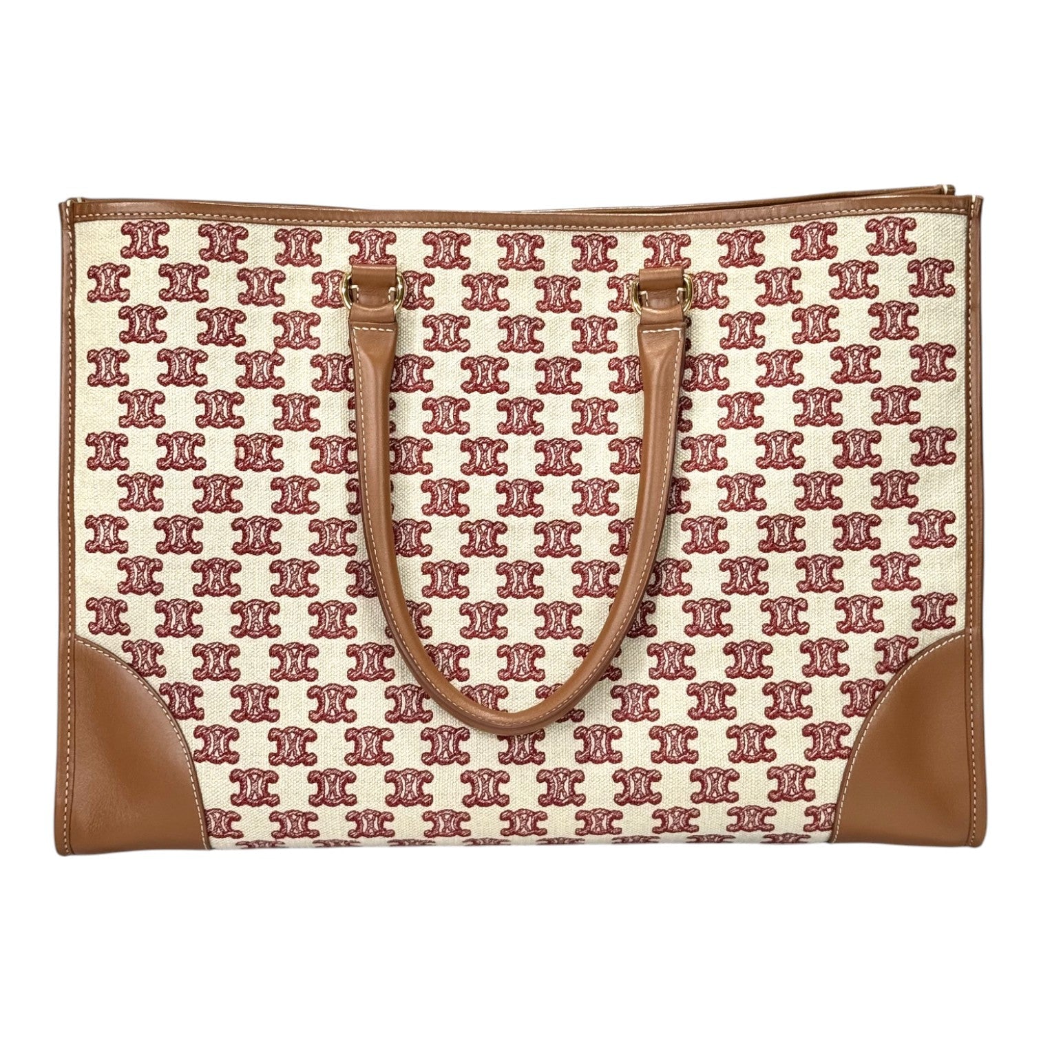 Celine Brown Triomphe Horizontal Cabas Tote Bag
