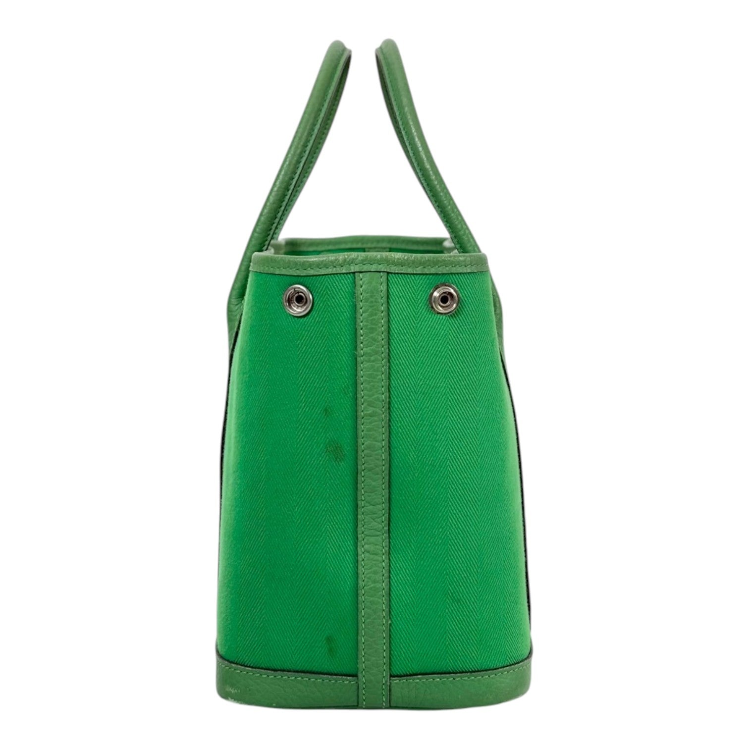 Hermes Green Garden Party 30cm in Canvas/Leather
