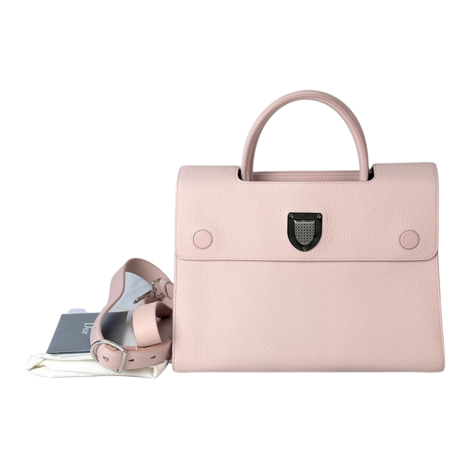 Dior Pink Diorever Top Handle Bag with Strap