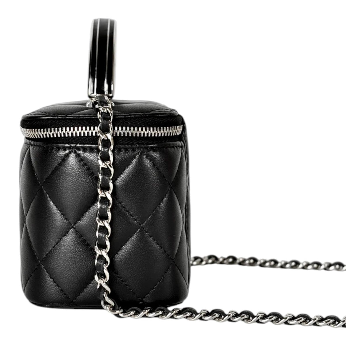 Chanel Black Lambskin Box Vanity Bag