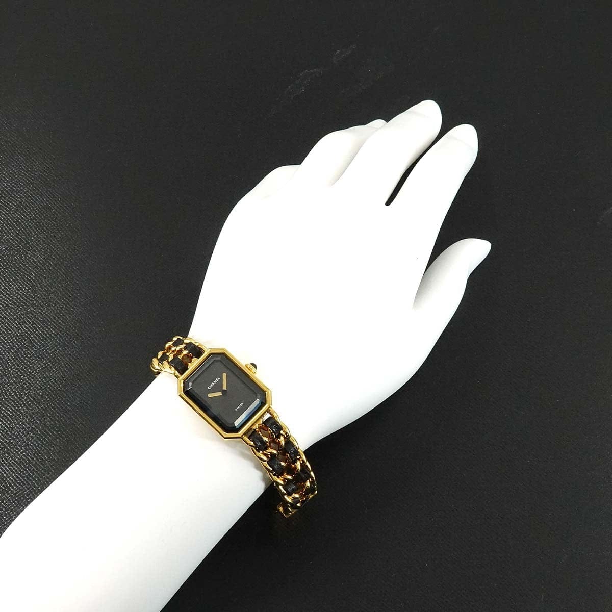 CAHNEL CHANEL Premiere Size S H0001 Vintage Quartz Black Dial Ladies Watch 90305292