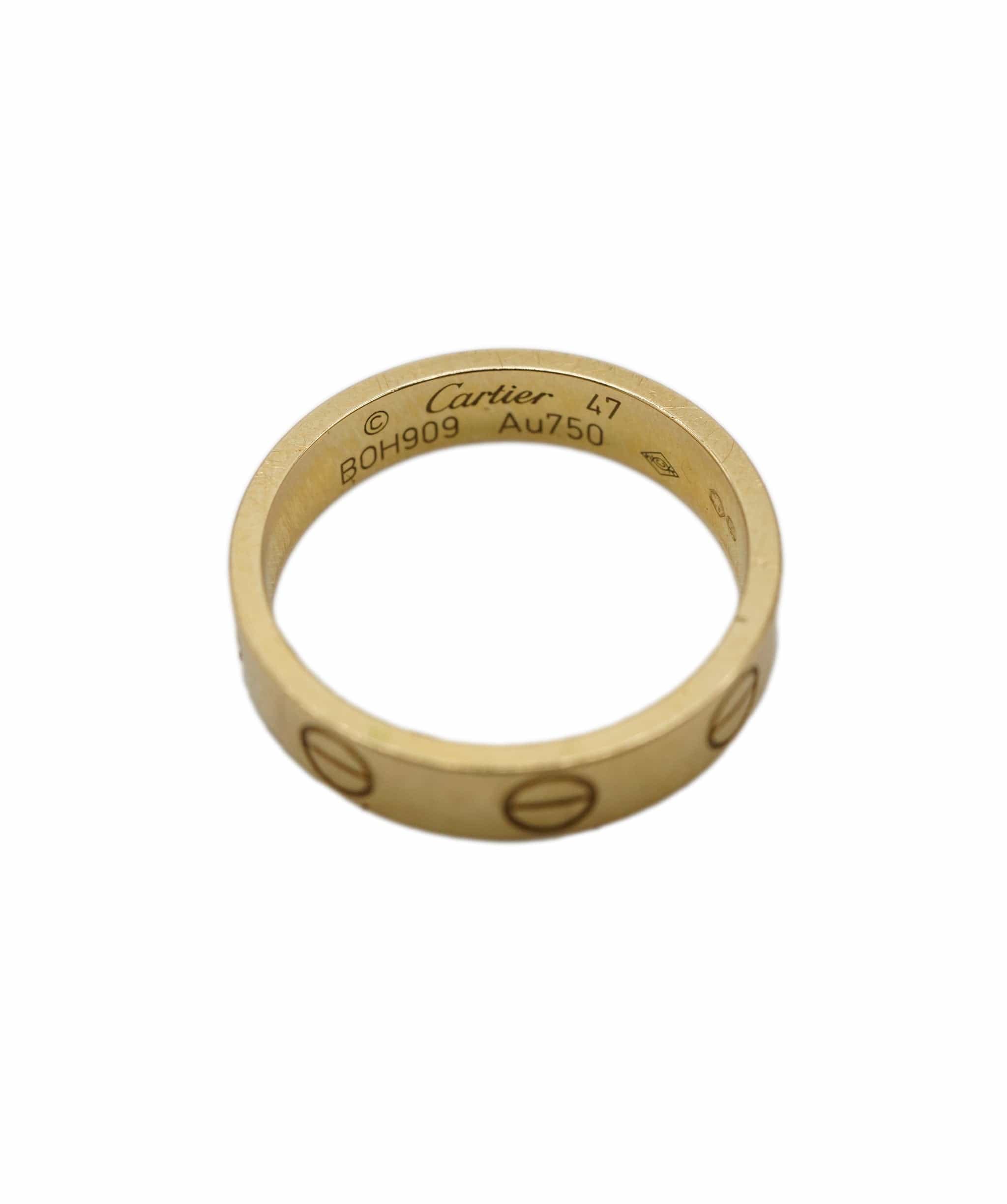 Cartier love band ring thin yellow gold 47 lot8A LuxuryPromise