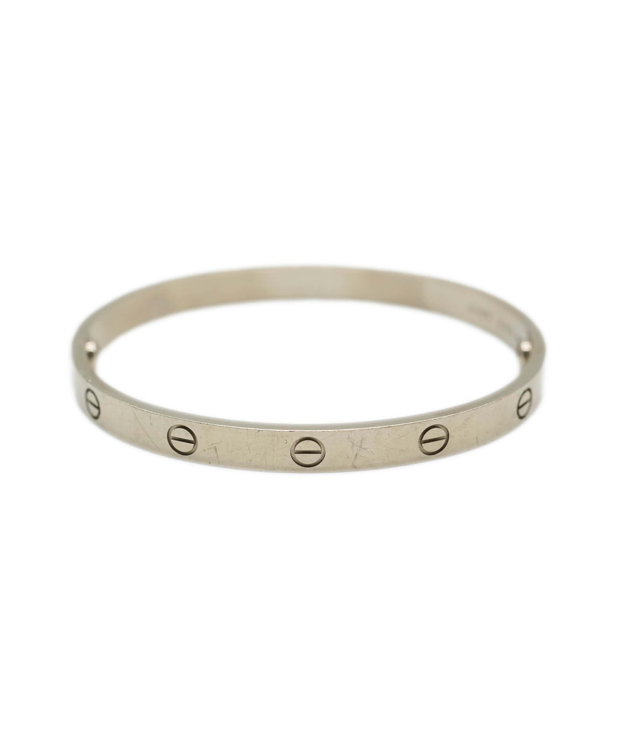 Cartier White Gold Love Bracelet Size 19 ABC0227 LuxuryPromise