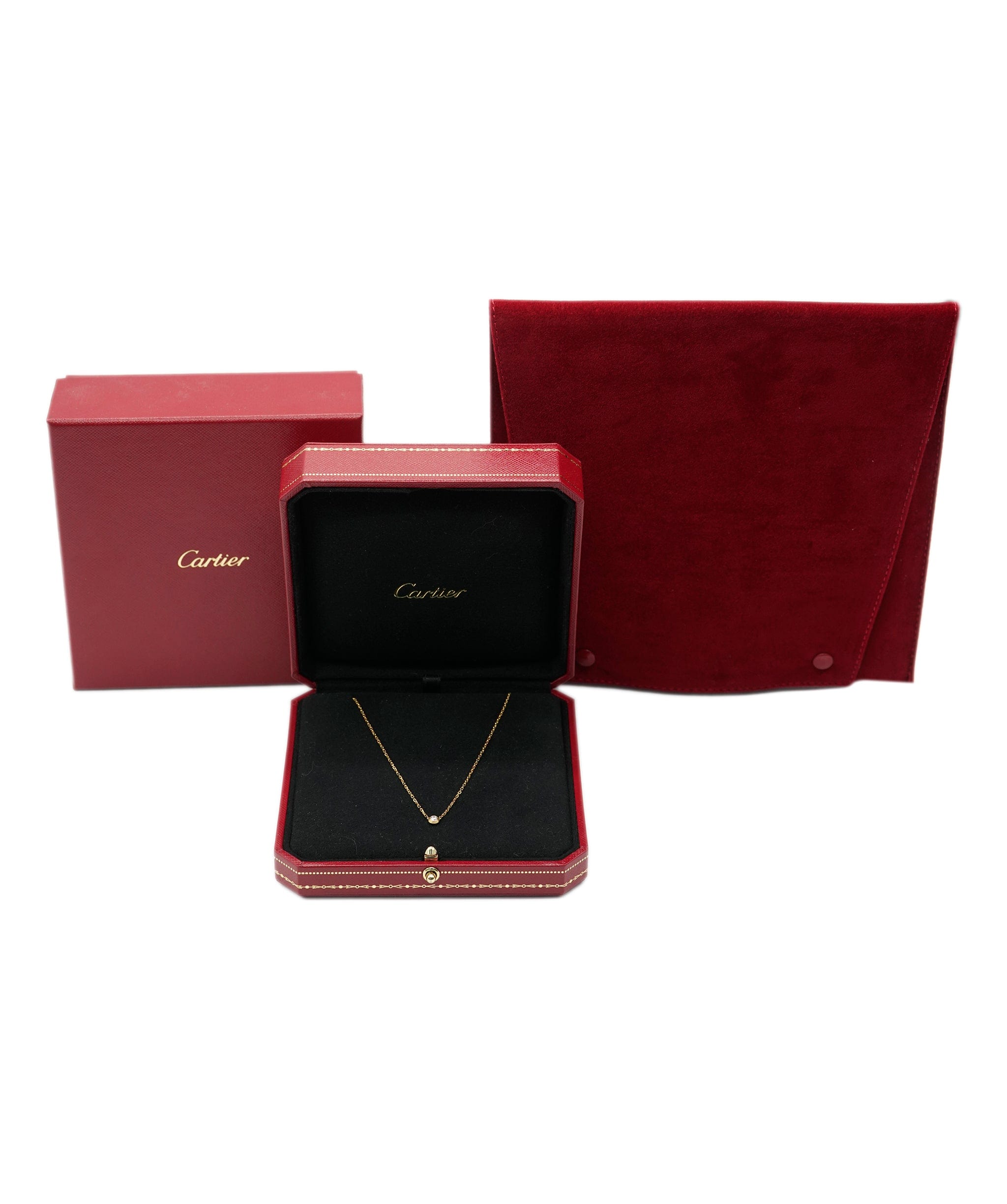 Cartier Cartier D'Amour Pendant Brilliant Cut Diamond Necklace Gold ALC2660