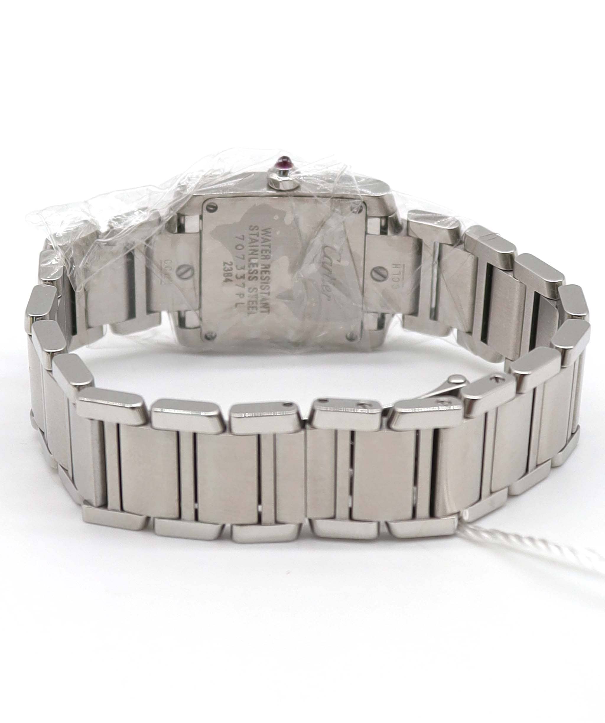 Cartier Cartier Tank Francaise SM W51028Q3 Women's Watch, Pink Shell, Quartz, Cartier 90315918 DXBS6392
