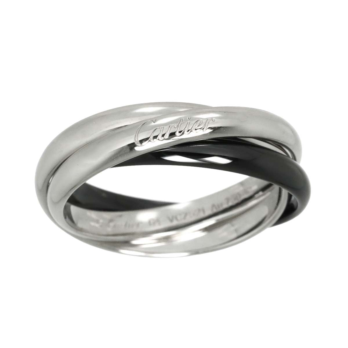 Cartier Cartier Trinity MM Ceramic Ring K18 WG 750 size64 10.25-10.5(US) 90296314