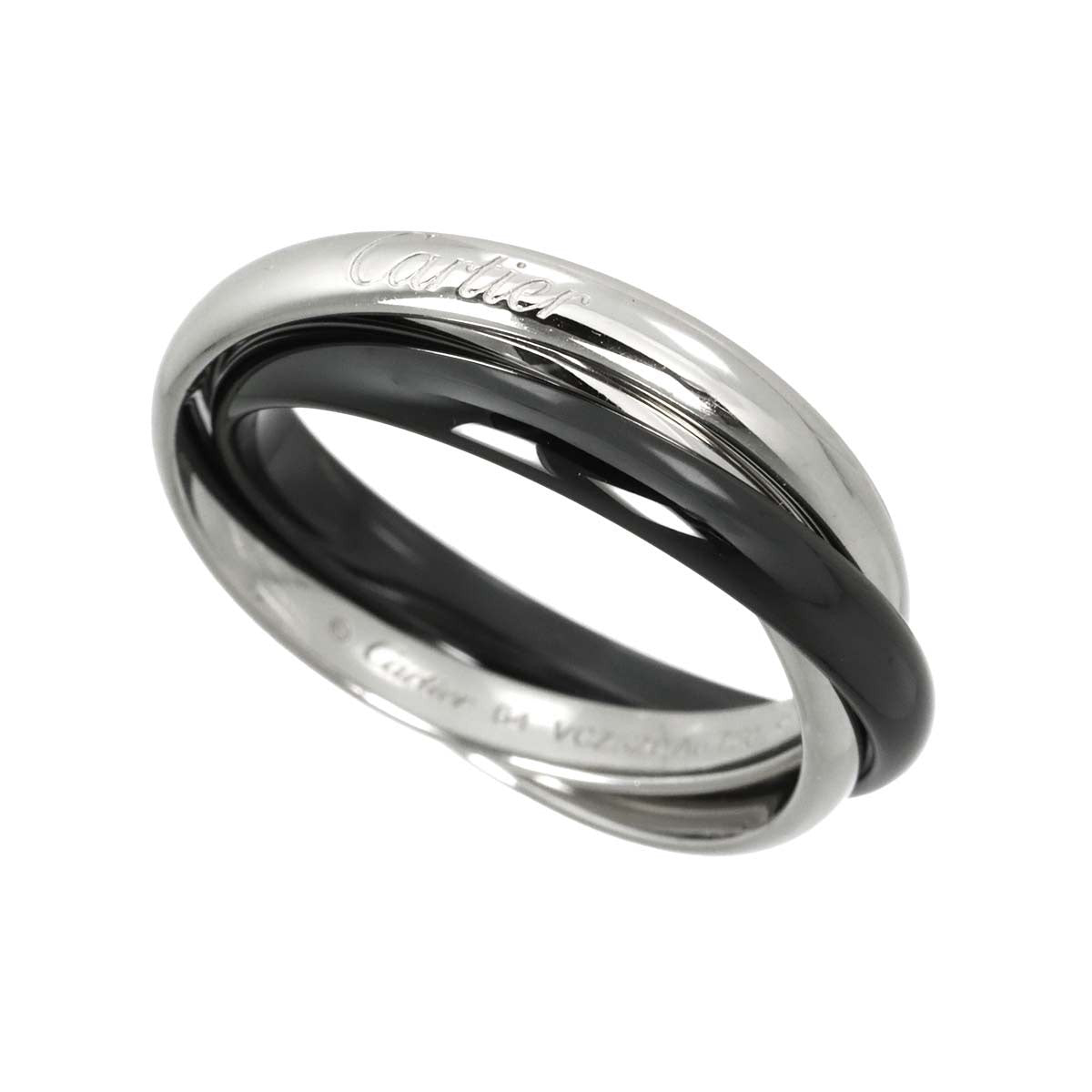 Cartier Cartier Trinity MM Ceramic Ring K18 WG 750 size64 10.25-10.5(US) 90296314