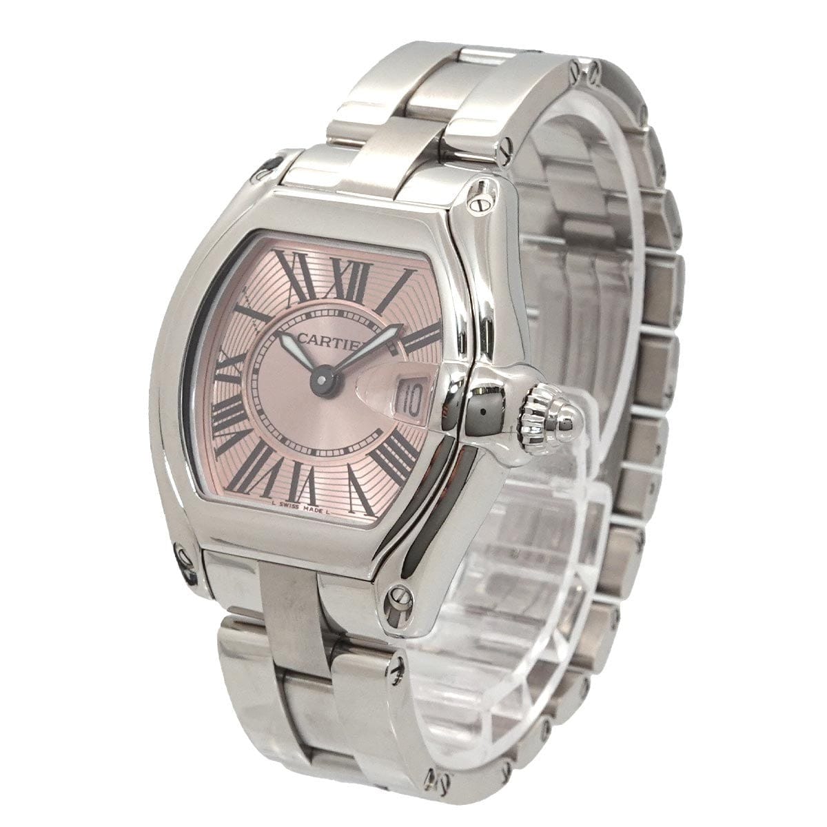 Cartier Cartier Roadster W62017V3 Date Quartz Pink Dial Ladies Watch 90342954